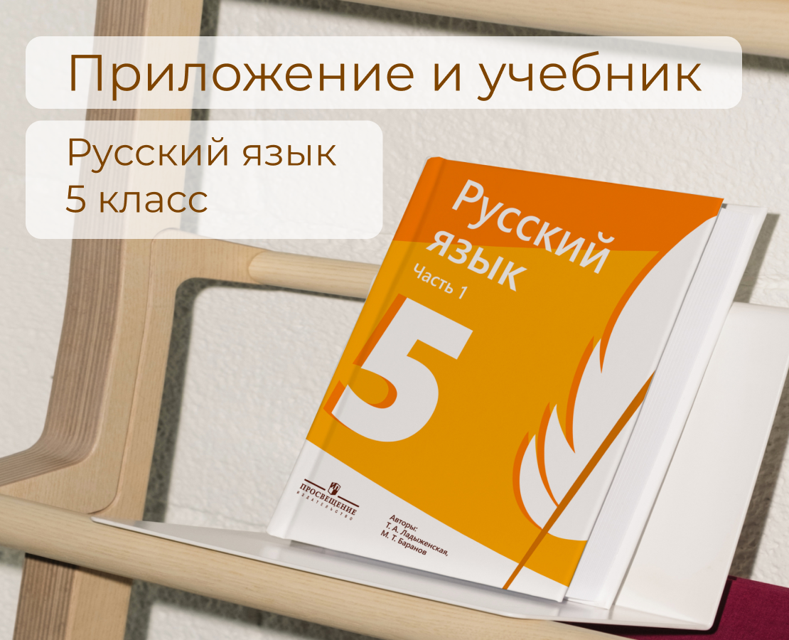 Учебник и приложение Русский язык 5 класс — Интерфейсы, Графика на Dprofile