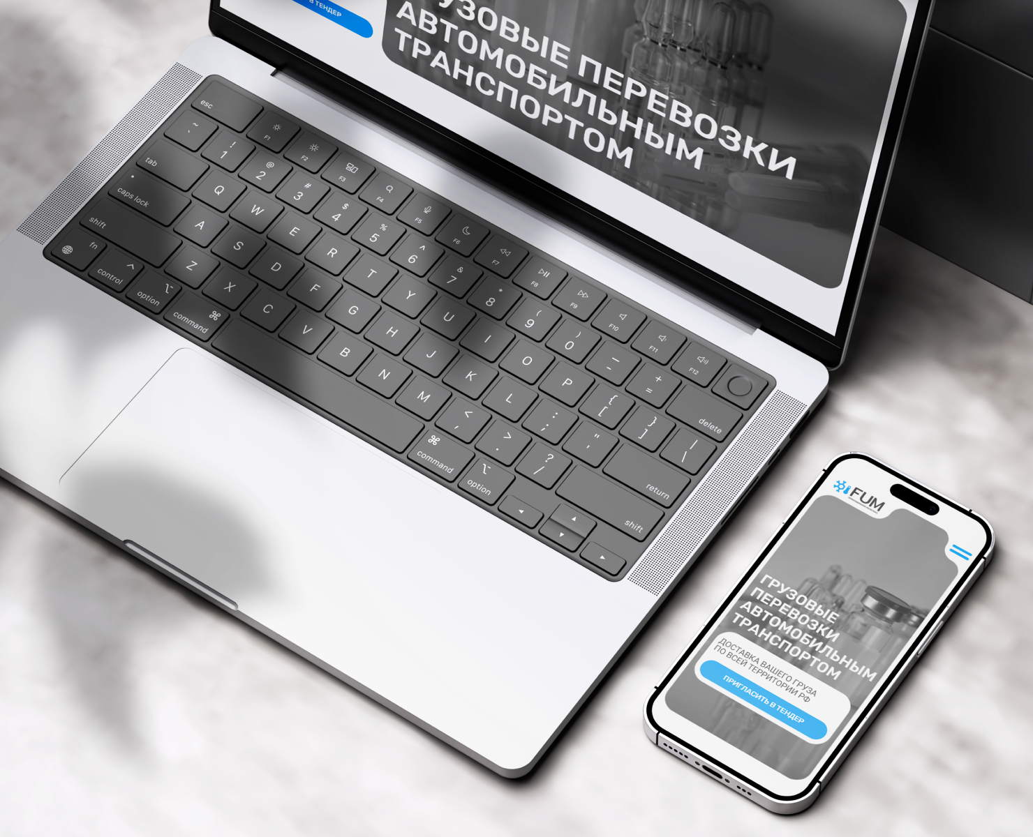 Брендинг и сайт для логистической компании FUM — Интерфейсы, Брендинг на Dprofile