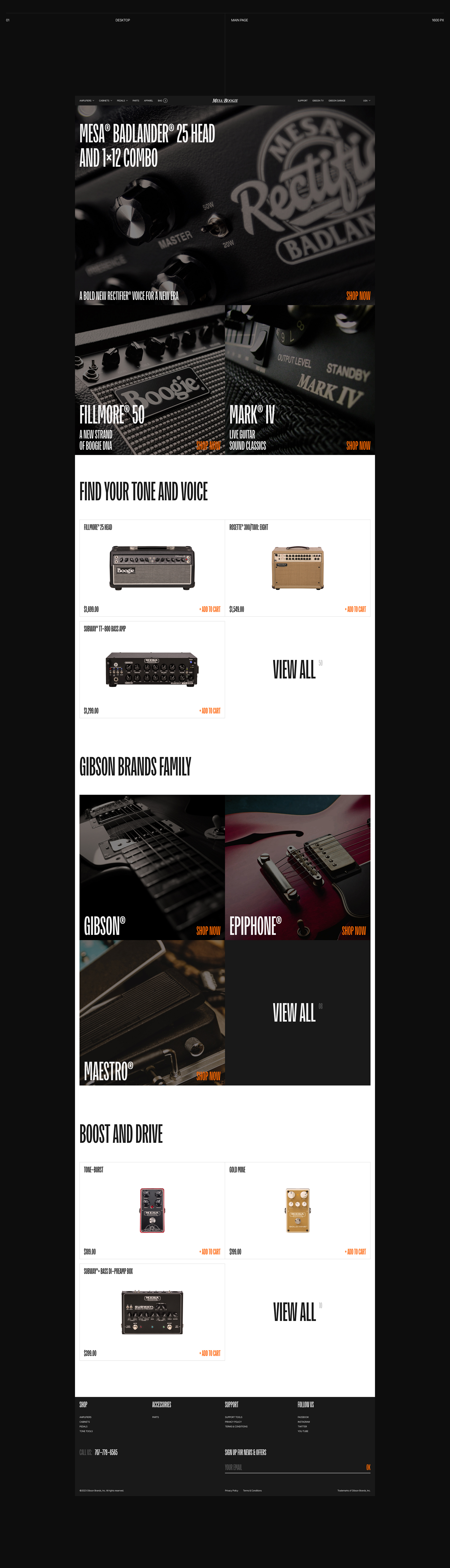 Mesa/Boogie® — Изображение №2 — Интерфейсы на Dprofile