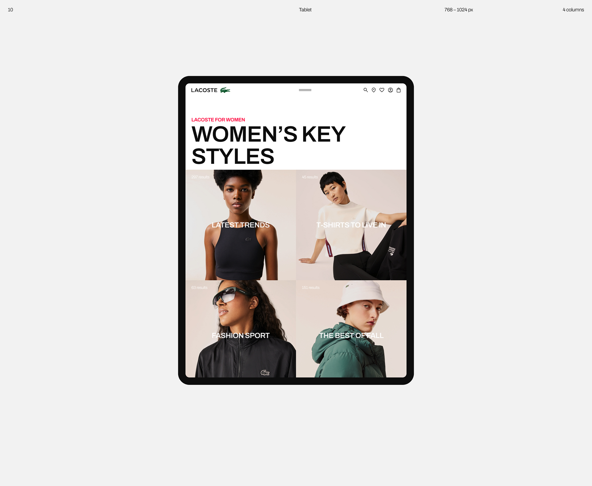 Lacoste® — Изображение №14 — Интерфейсы на Dprofile