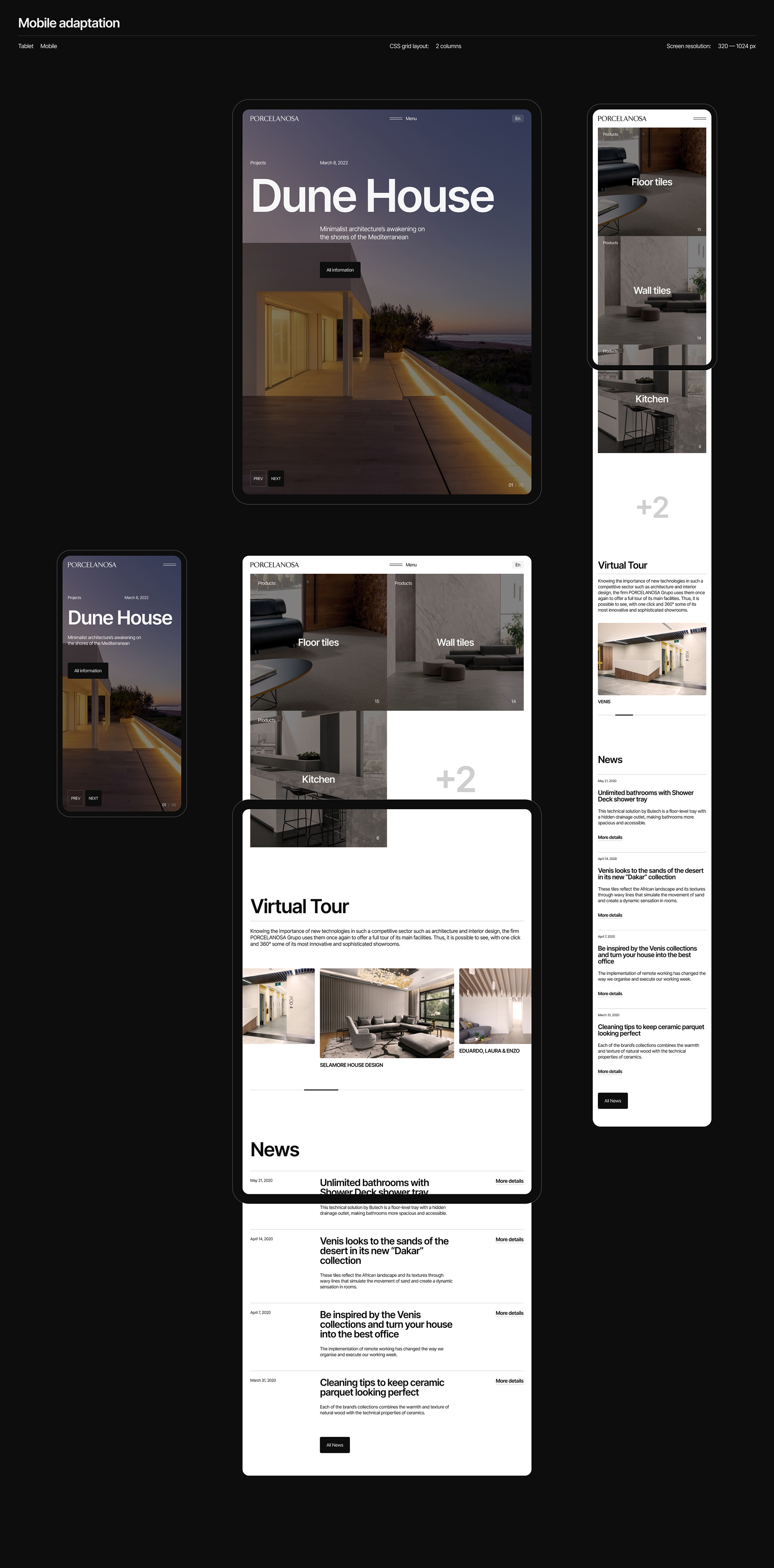 Porcelanosa — Изображение №4 — Интерфейсы на Dprofile