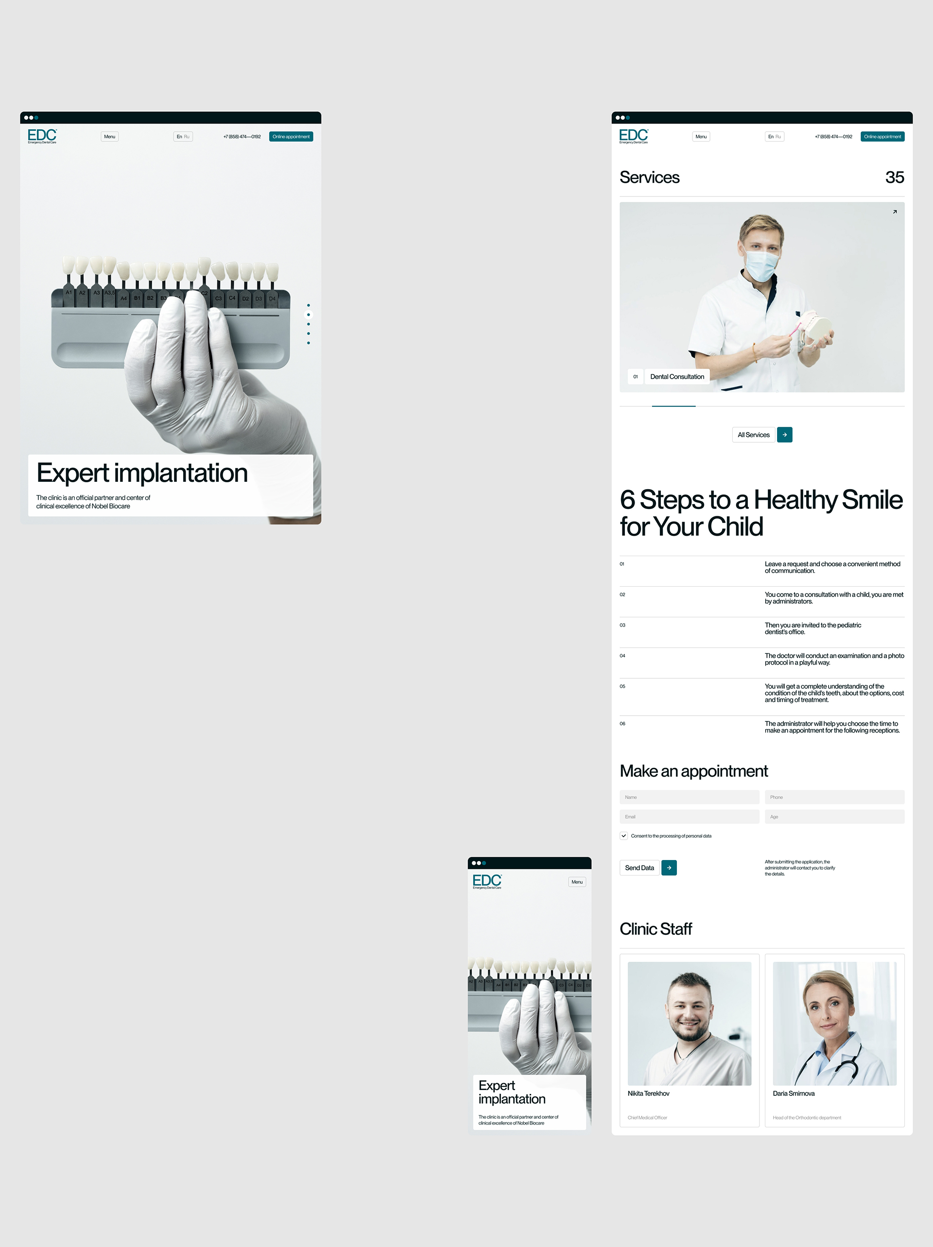 EDC. Emergency Dental Care — Изображение №4 — Интерфейсы на Dprofile