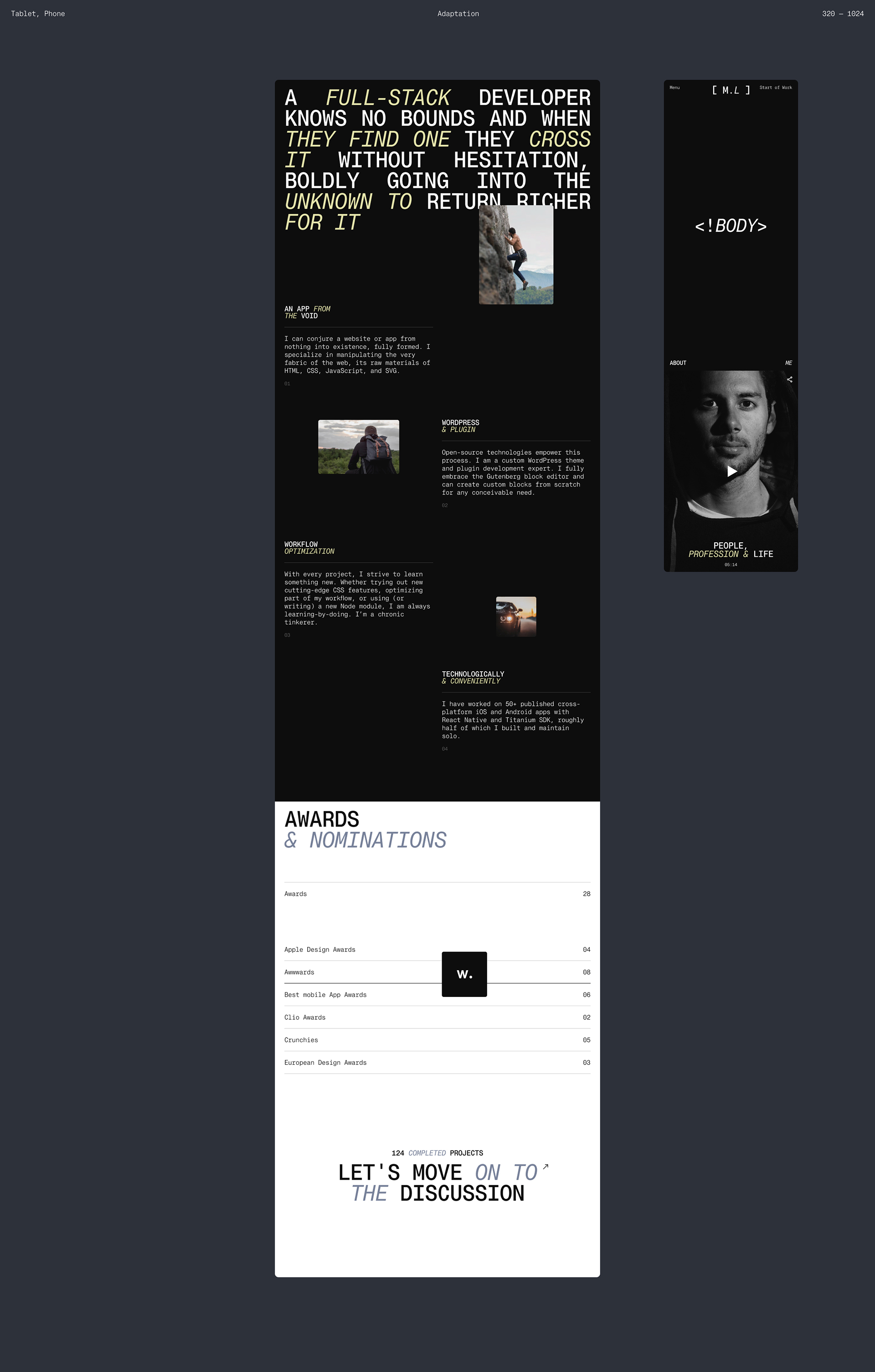 Loginov. Website — Изображение №20 — Интерфейсы на Dprofile