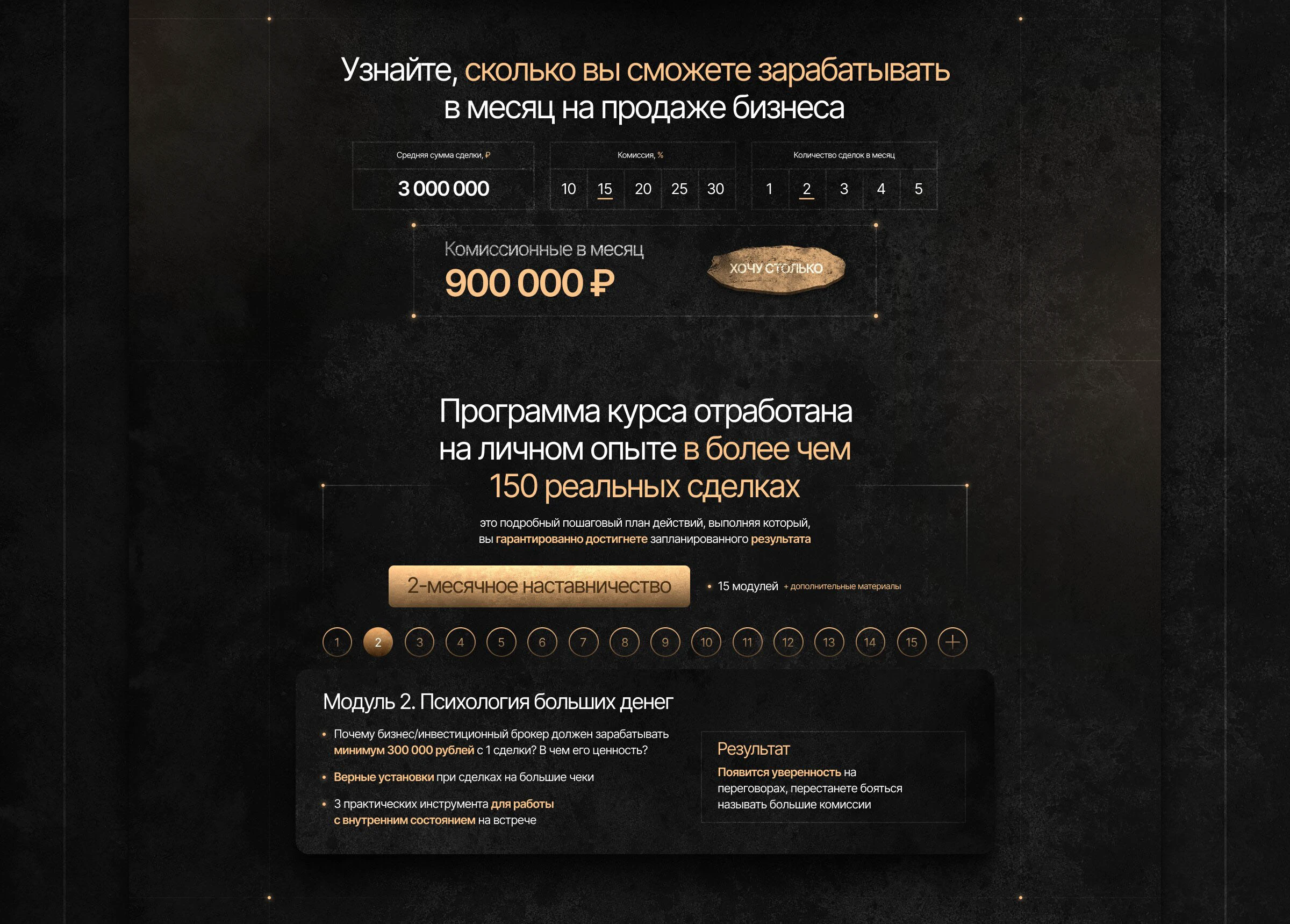 Большие чеки / лендинг в инфобизнес — Изображение №5 — Интерфейсы, Брендинг на Dprofile