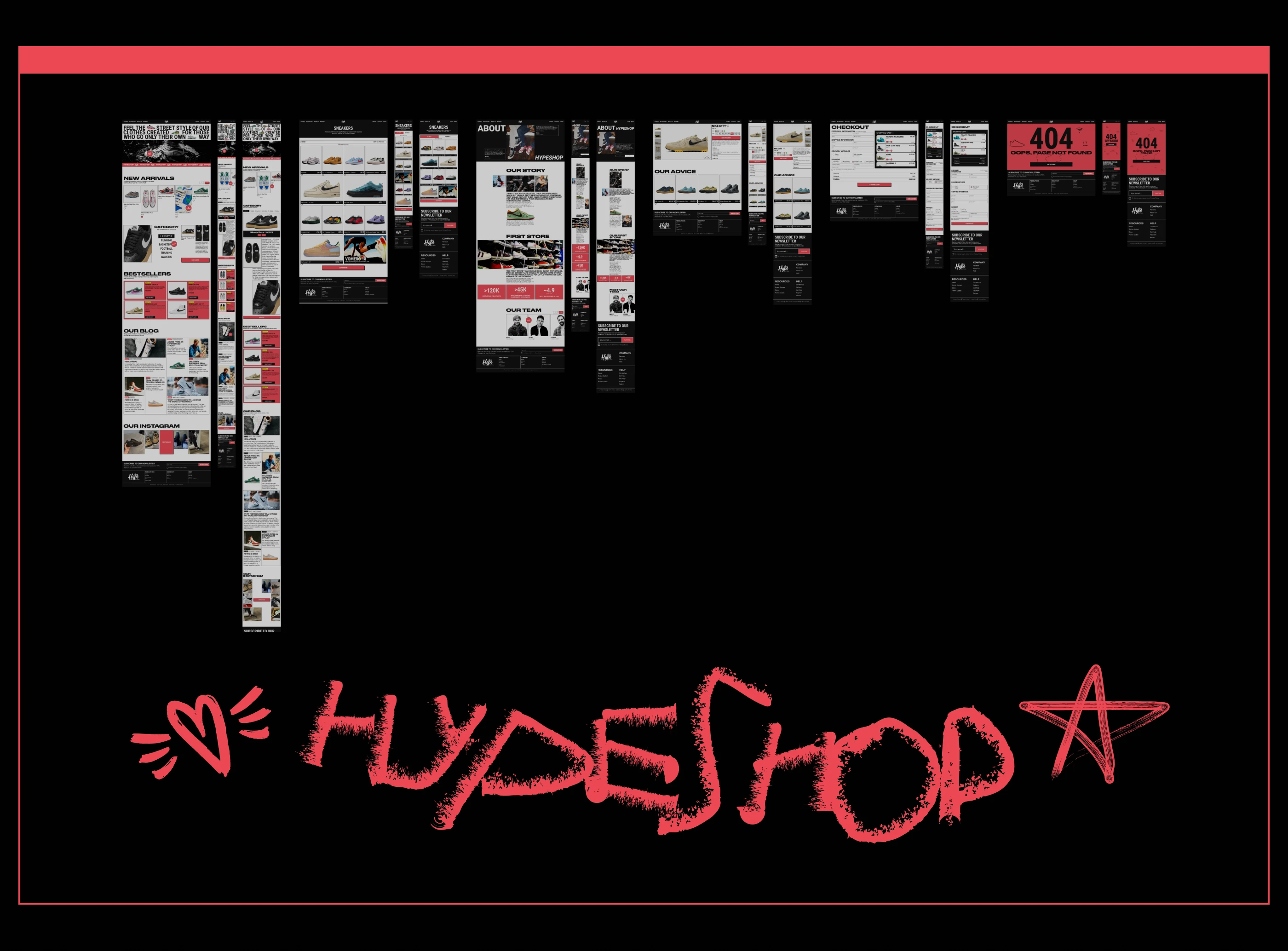 Hypeshop - онлайн магазин кроссовок (дизайн-концепт)) — Изображение №13 — Интерфейсы, Брендинг на Dprofile