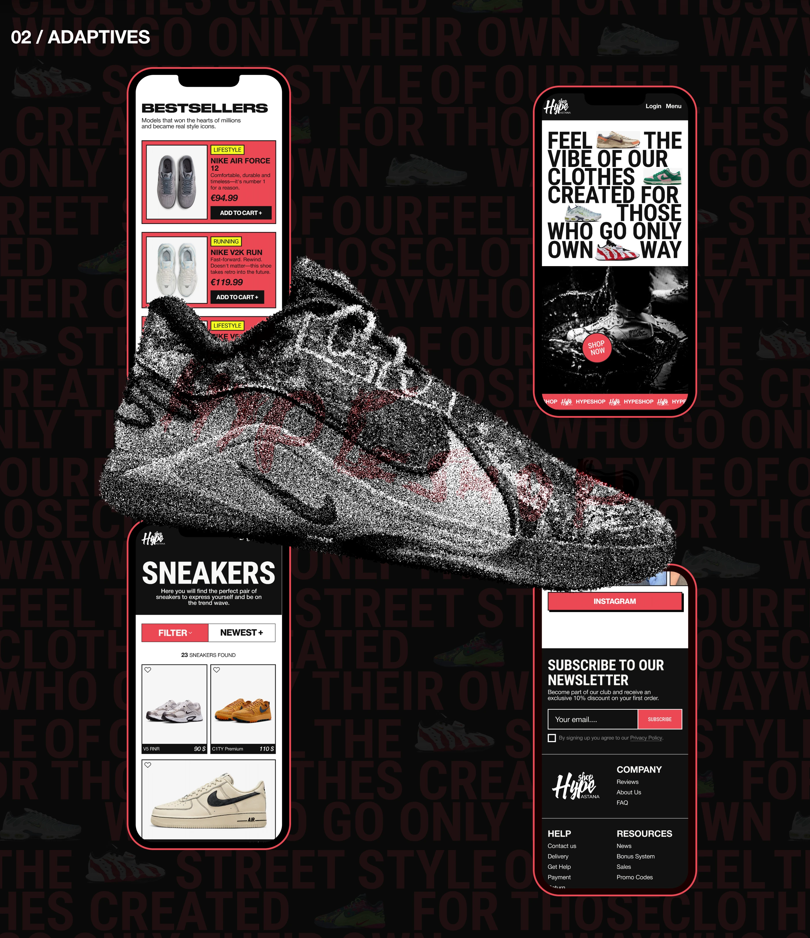 Hypeshop - онлайн магазин кроссовок (дизайн-концепт)) — Изображение №4 — Интерфейсы, Брендинг на Dprofile