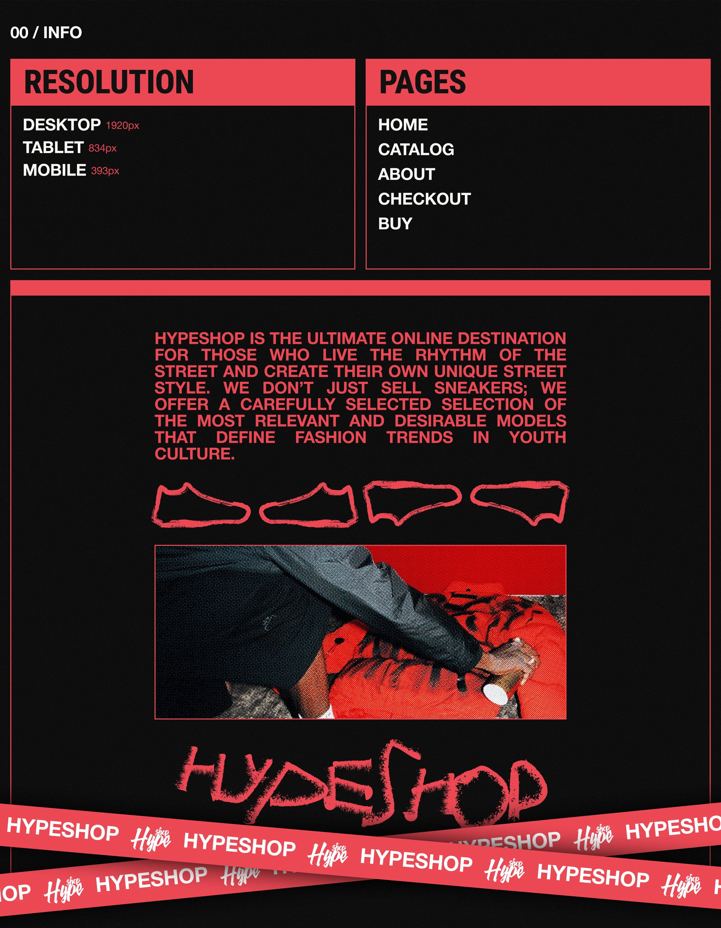 Hypeshop - онлайн магазин кроссовок (дизайн-концепт)) — Изображение №2 — Интерфейсы, Брендинг на Dprofile