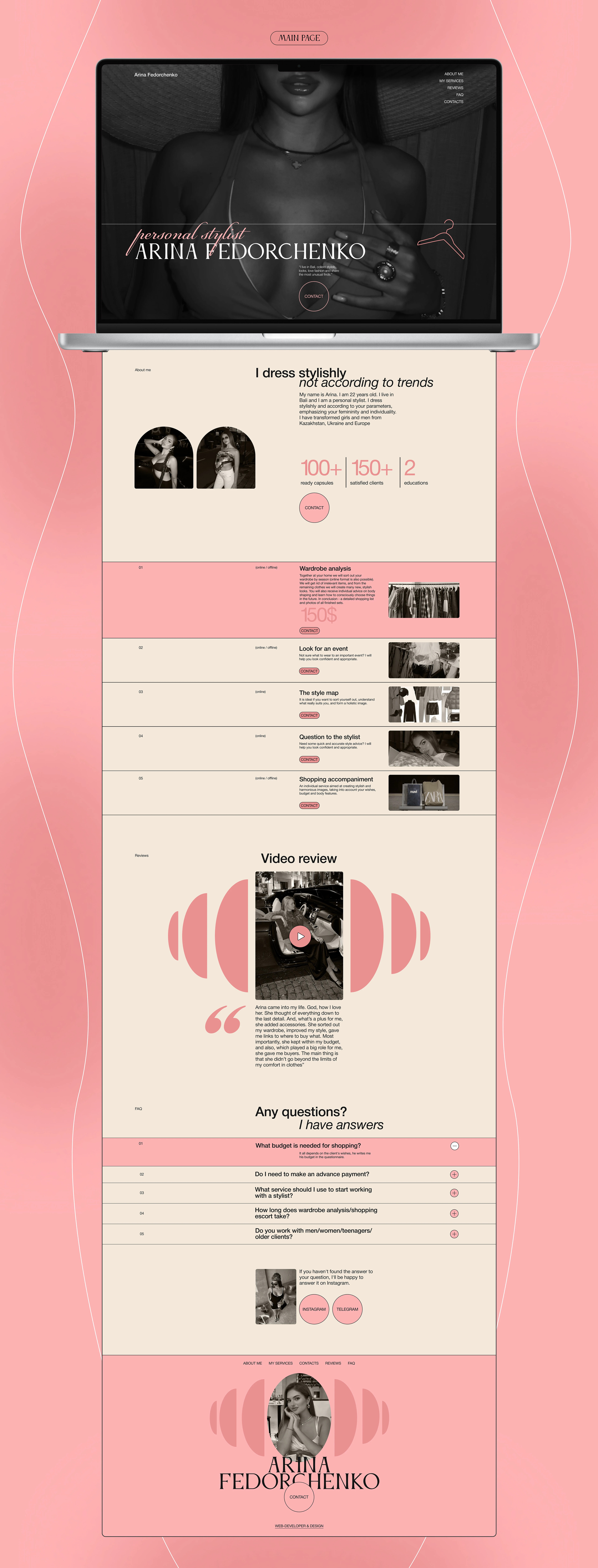 Personal Stylist | LANDING PAGE — Изображение №3 — Интерфейсы, Графика на Dprofile