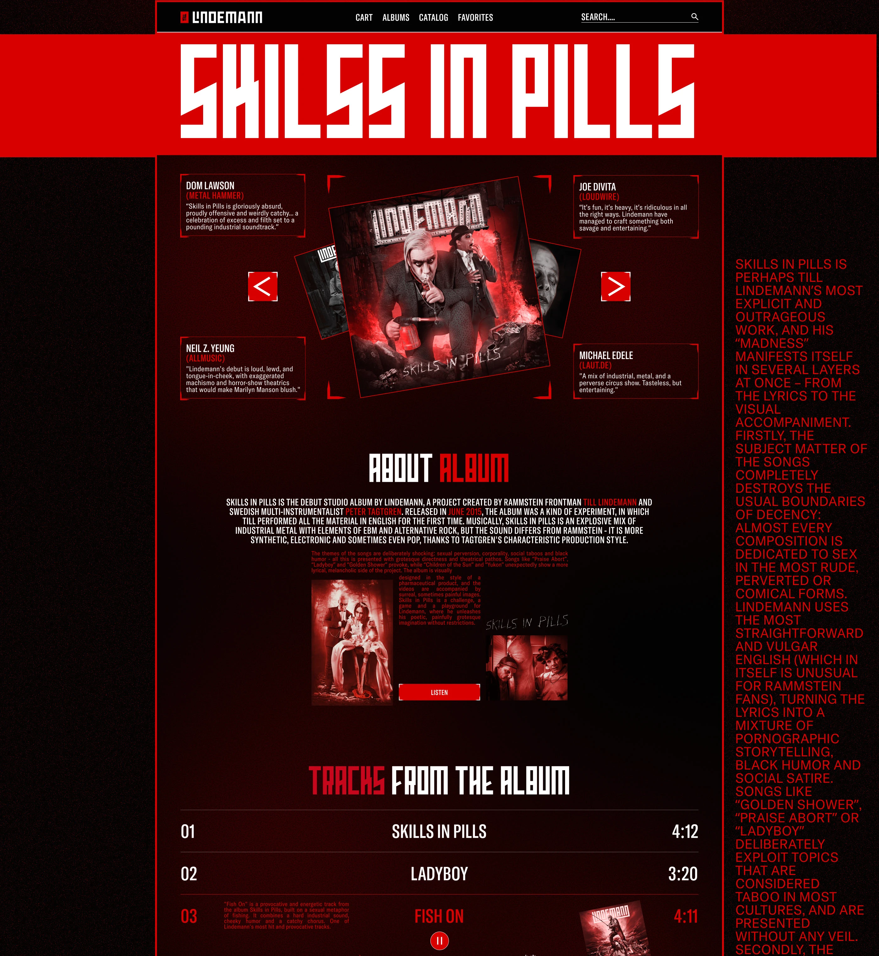 TILL LINDEMANN | Corporate website — Изображение №13 — Интерфейсы, Графика на Dprofile