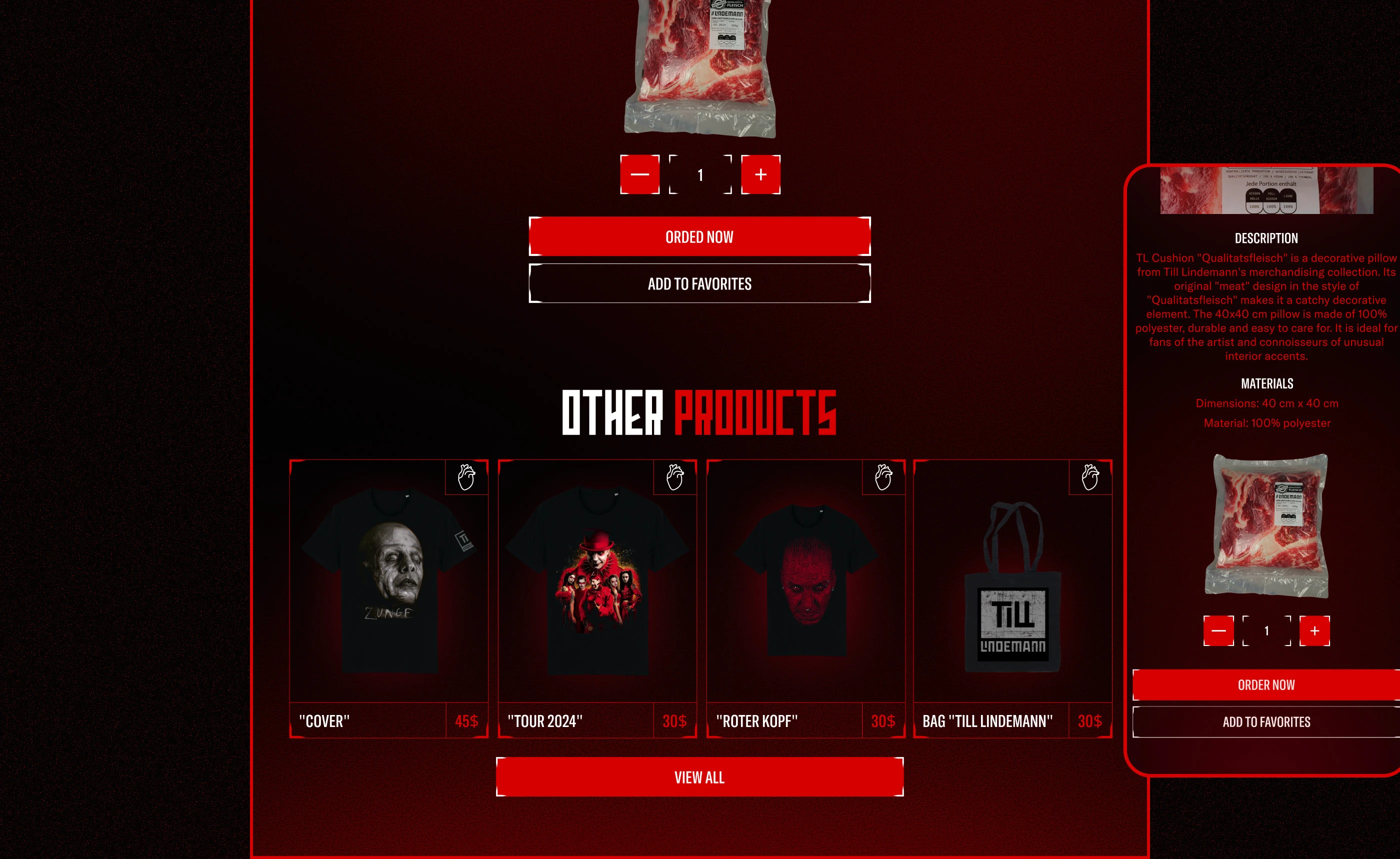 TILL LINDEMANN | Corporate website — Изображение №11 — Интерфейсы, Графика на Dprofile