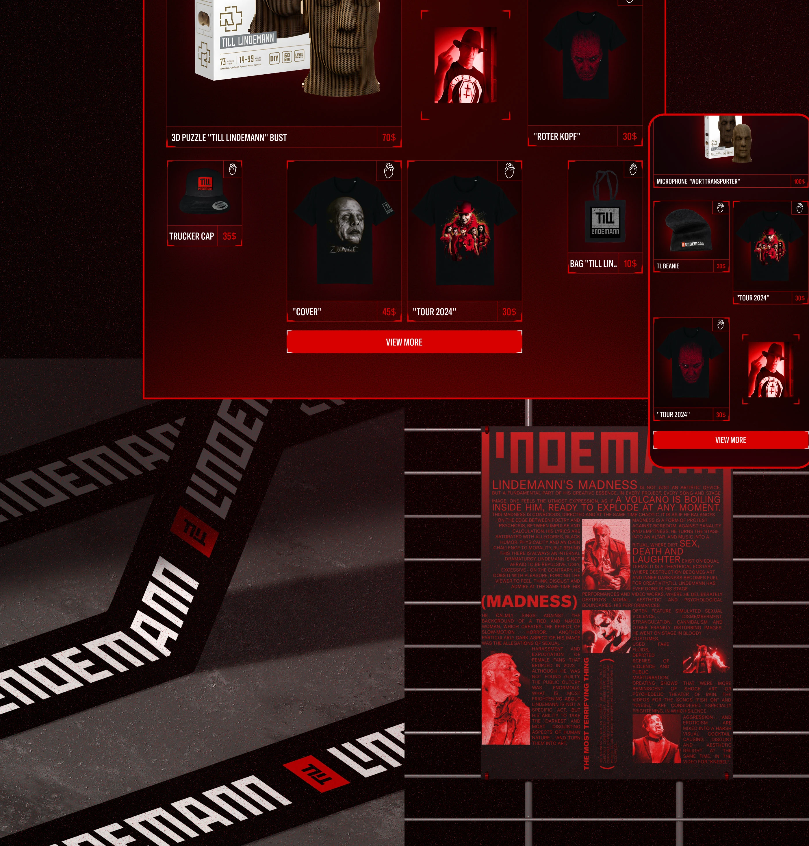 TILL LINDEMANN | Corporate website — Изображение №9 — Интерфейсы, Графика на Dprofile