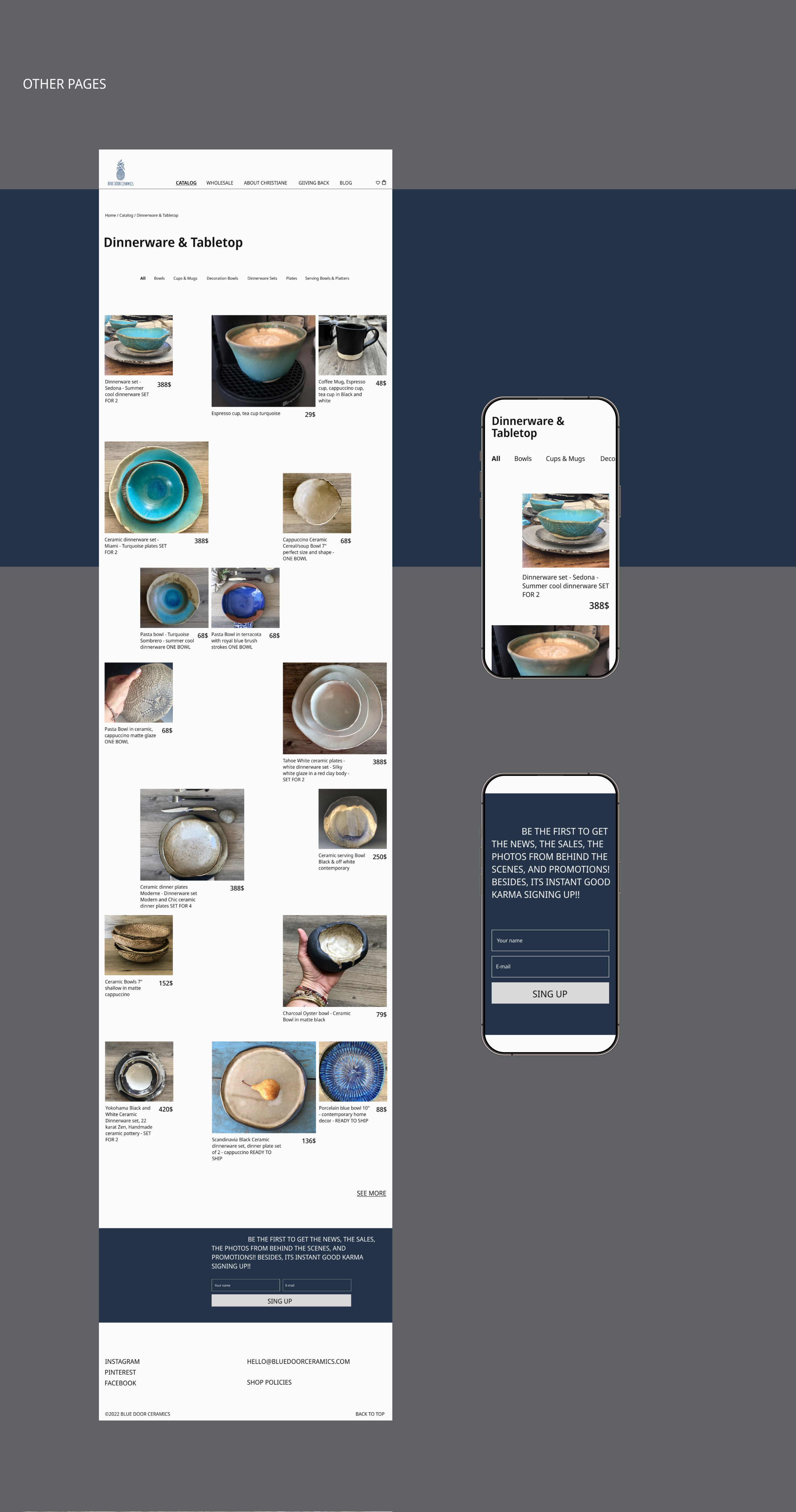 Website for a ceramics studio | Redesign — Изображение №3 — Интерфейсы на Dprofile