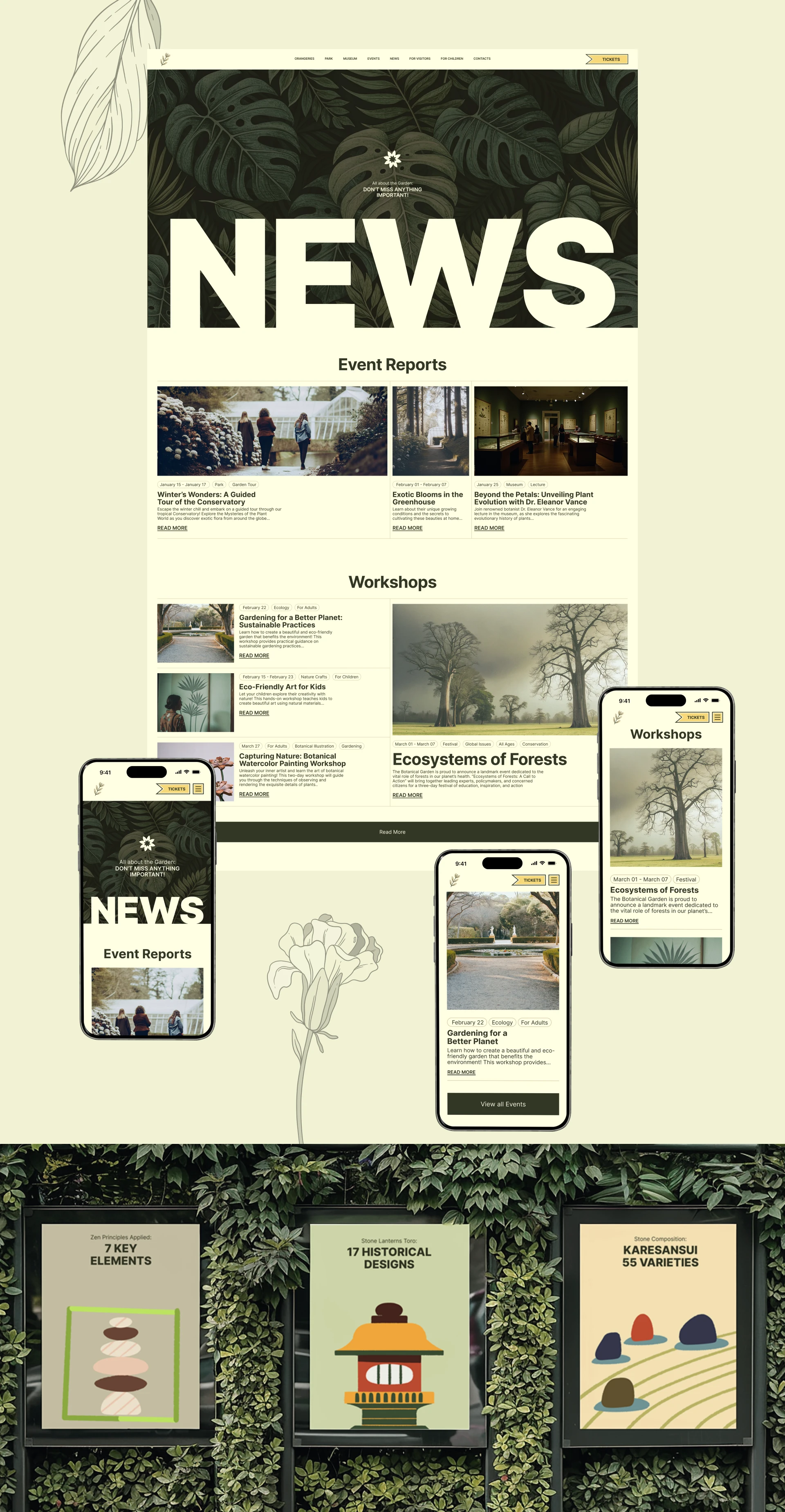 City Botanical Garden | Corporate Website | Concept — Изображение №9 — Интерфейсы на Dprofile