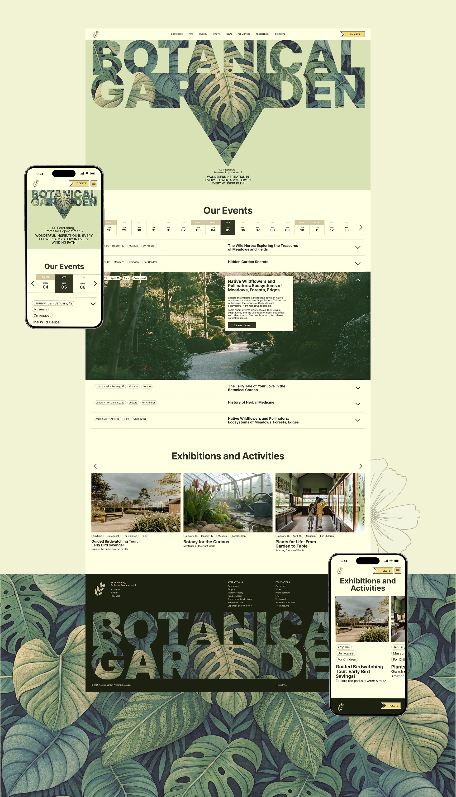 City Botanical Garden | Corporate Website | Concept — Изображение №5 — Интерфейсы на Dprofile
