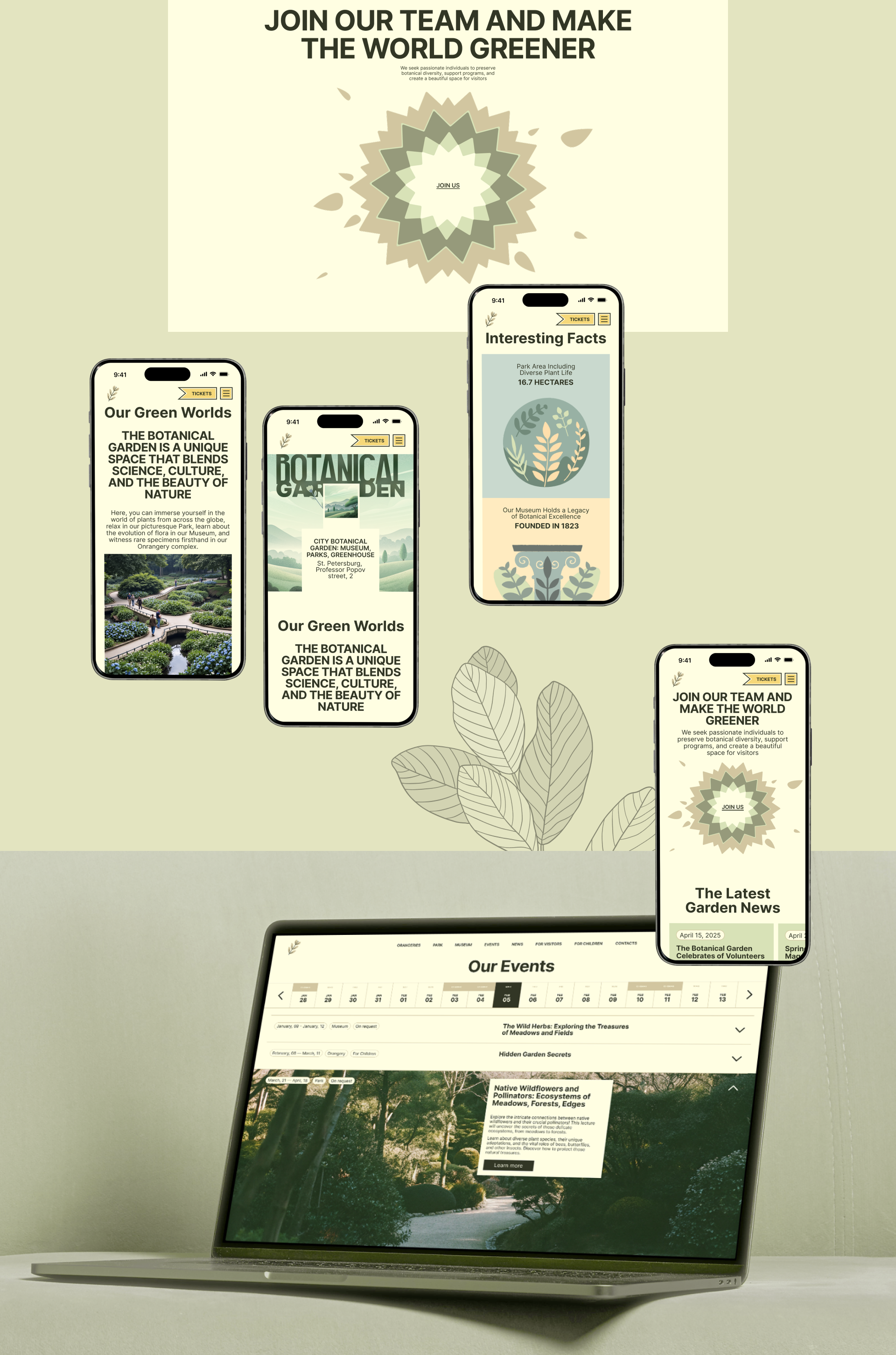 City Botanical Garden | Corporate Website | Concept — Изображение №4 — Интерфейсы на Dprofile