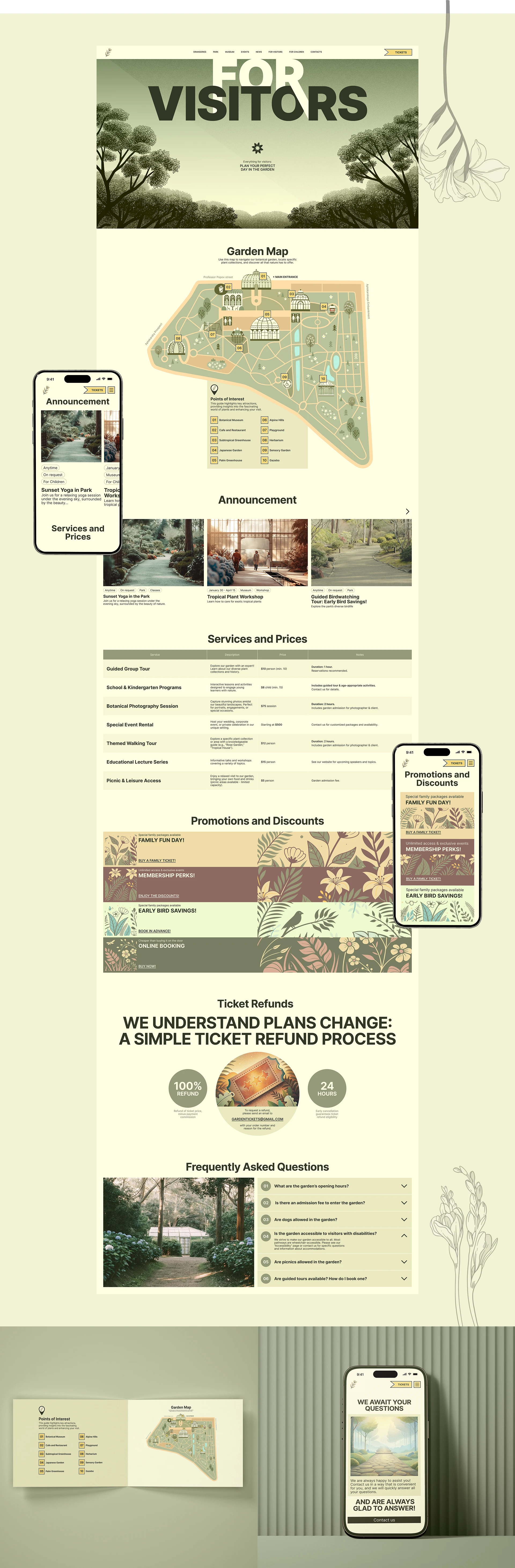 City Botanical Garden | Corporate Website | Concept — Изображение №8 — Интерфейсы на Dprofile