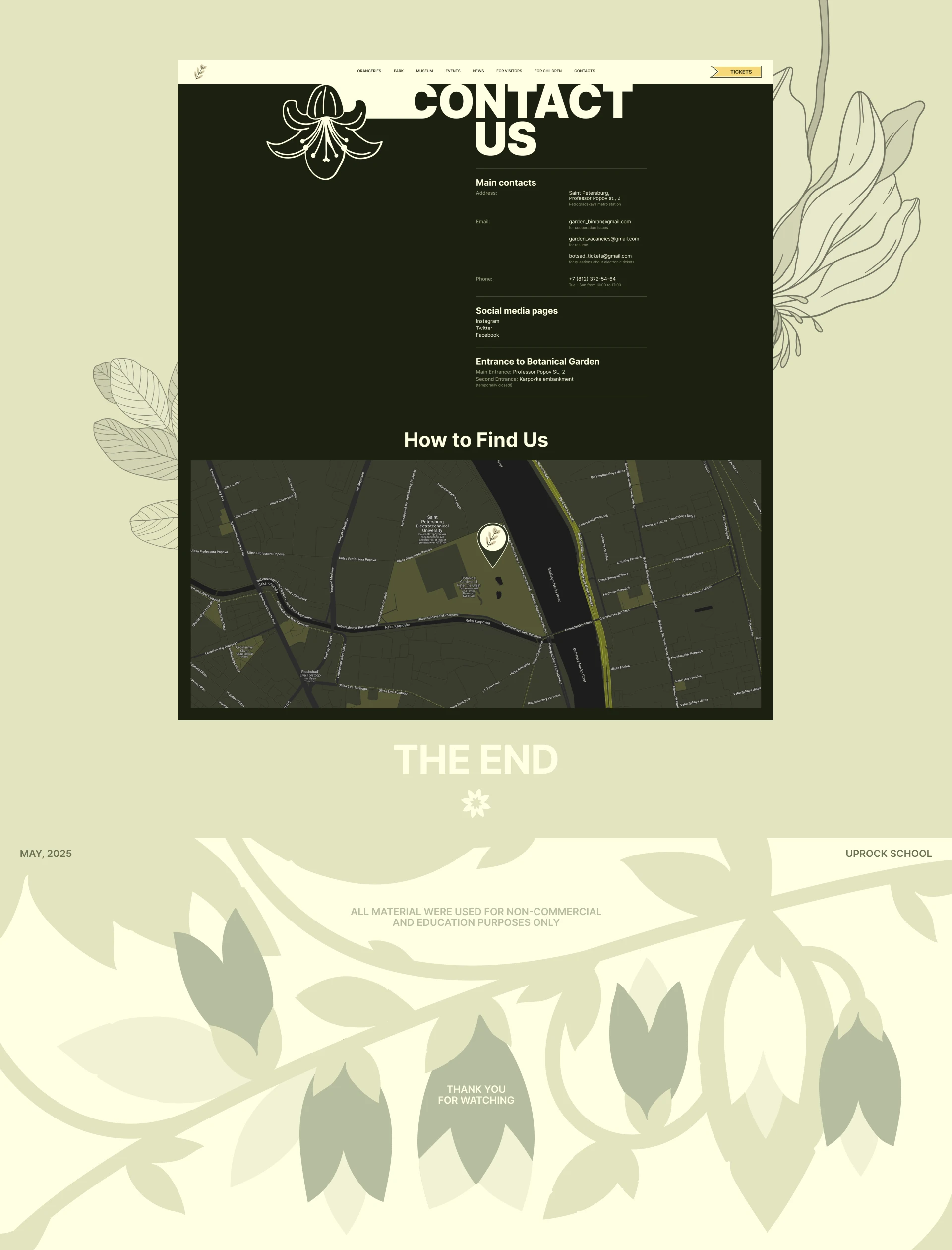 City Botanical Garden | Corporate Website | Concept — Изображение №10 — Интерфейсы на Dprofile