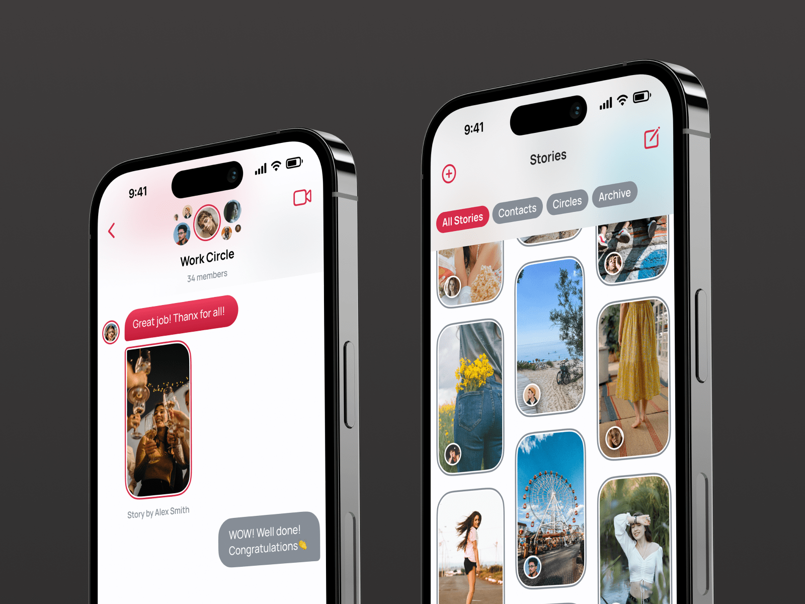 Circles Messenger App — Изображение №5 — Интерфейсы, Анимация на Dprofile