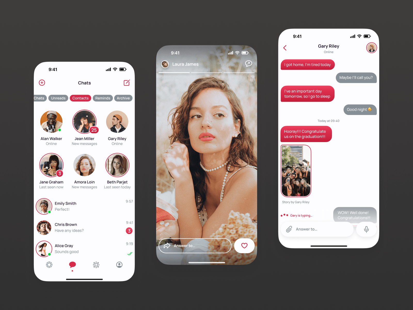 Circles Messenger App — Изображение №4 — Интерфейсы, Анимация на Dprofile