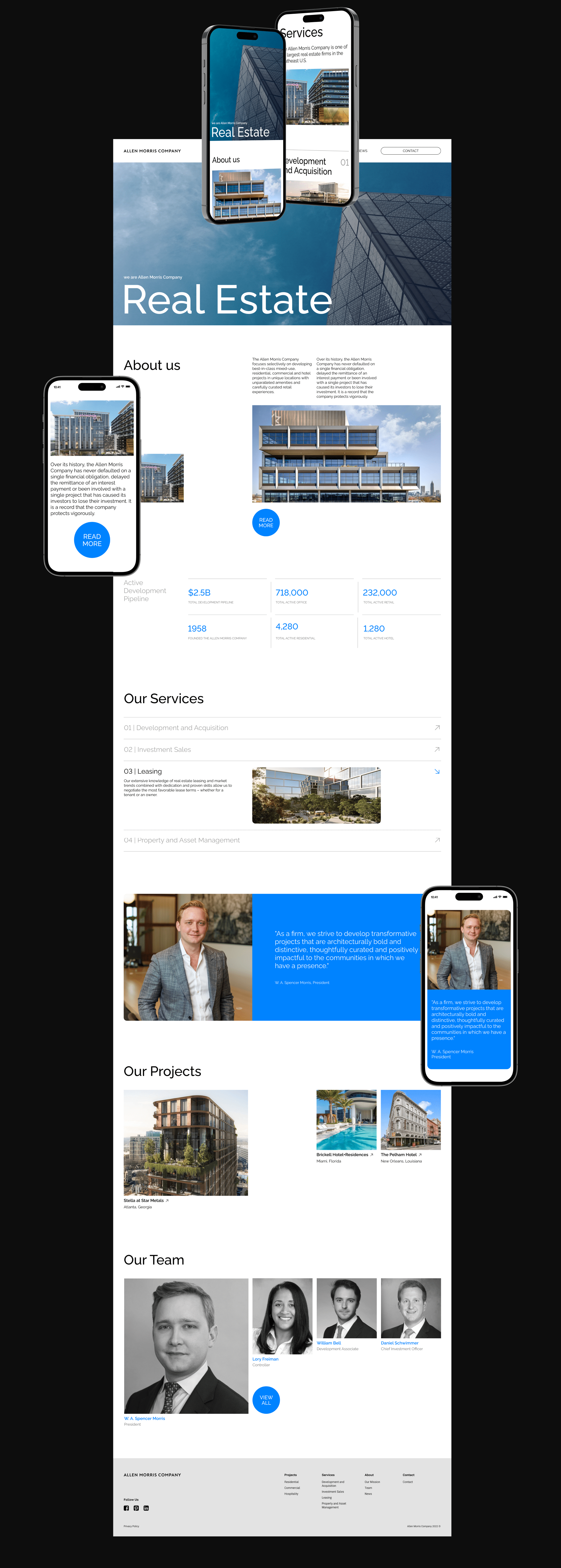 Allen Morris Company | Corporate website redesign — Изображение №2 — Интерфейсы на Dprofile