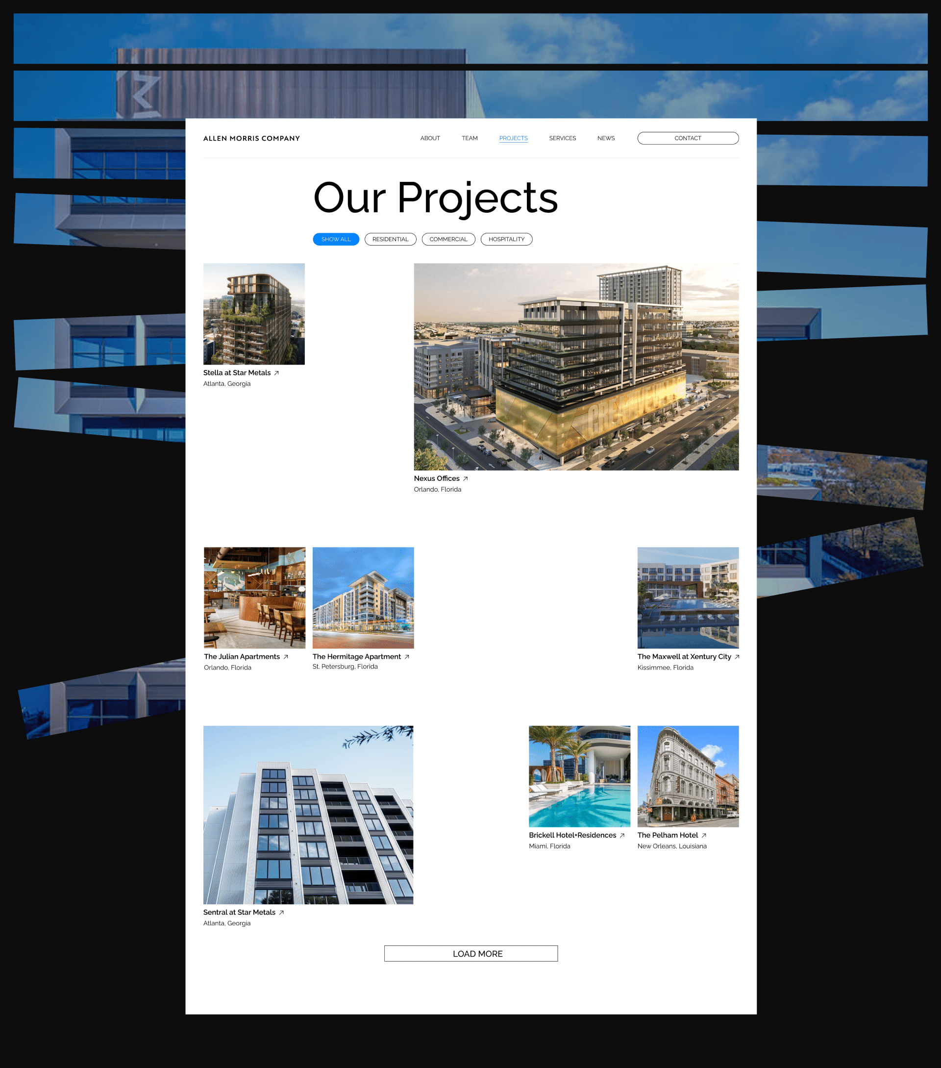 Allen Morris Company | Corporate website redesign — Изображение №6 — Интерфейсы на Dprofile