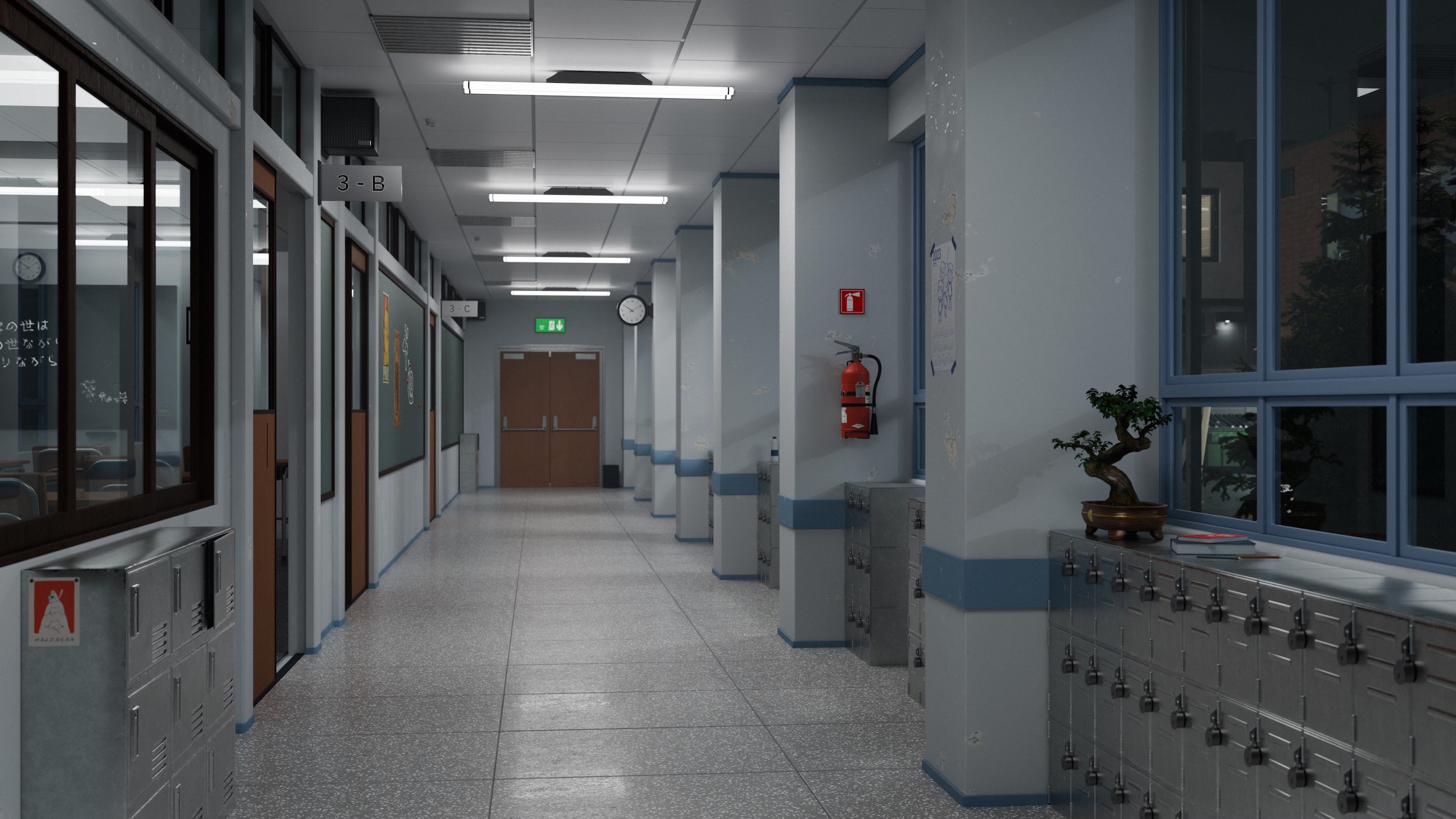 «Японский школьный коридор» — Изображение №6 — 3D на Dprofile