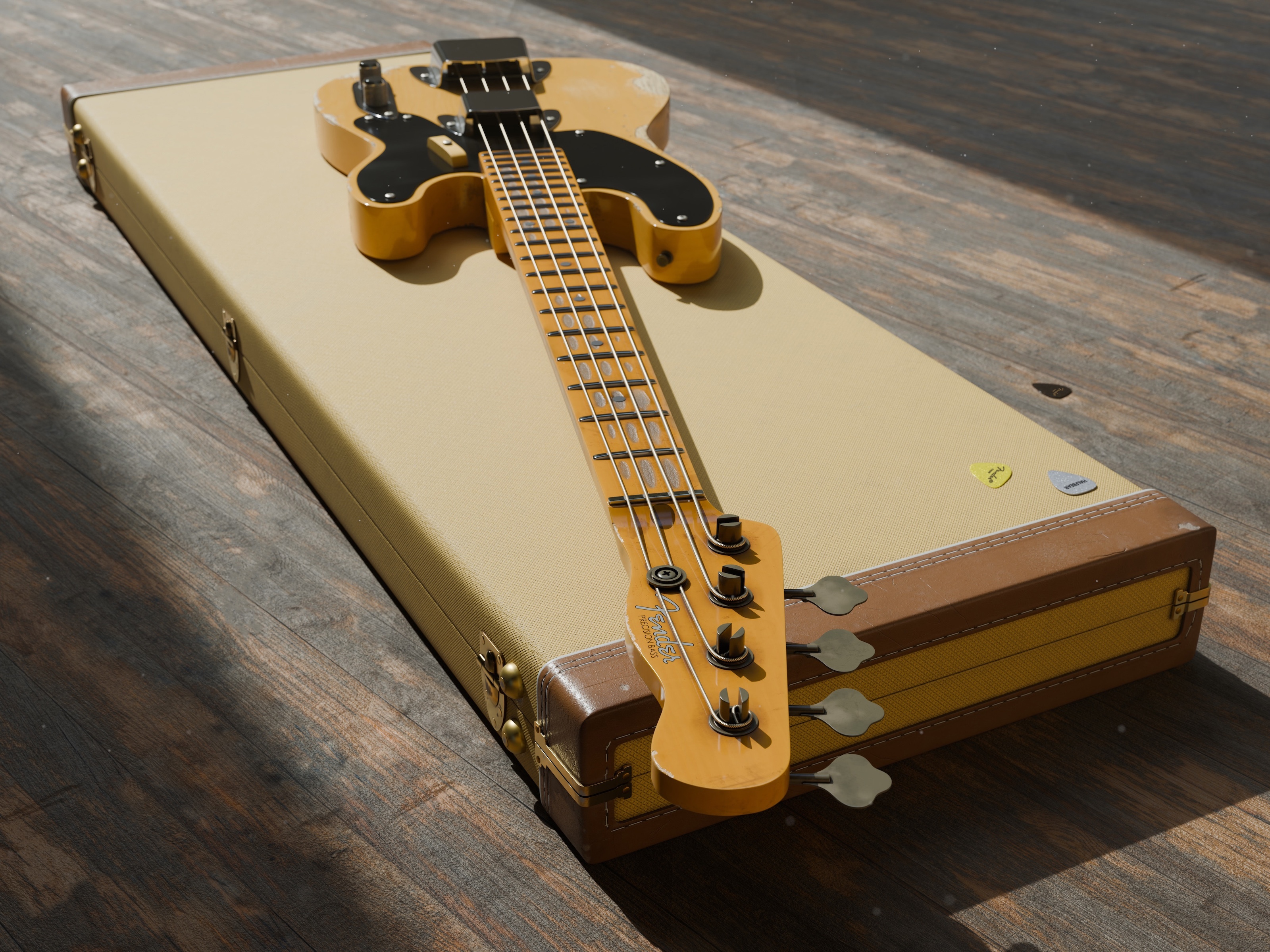 «Fender Precision Bass (1953)» — Изображение №3 — 3D на Dprofile