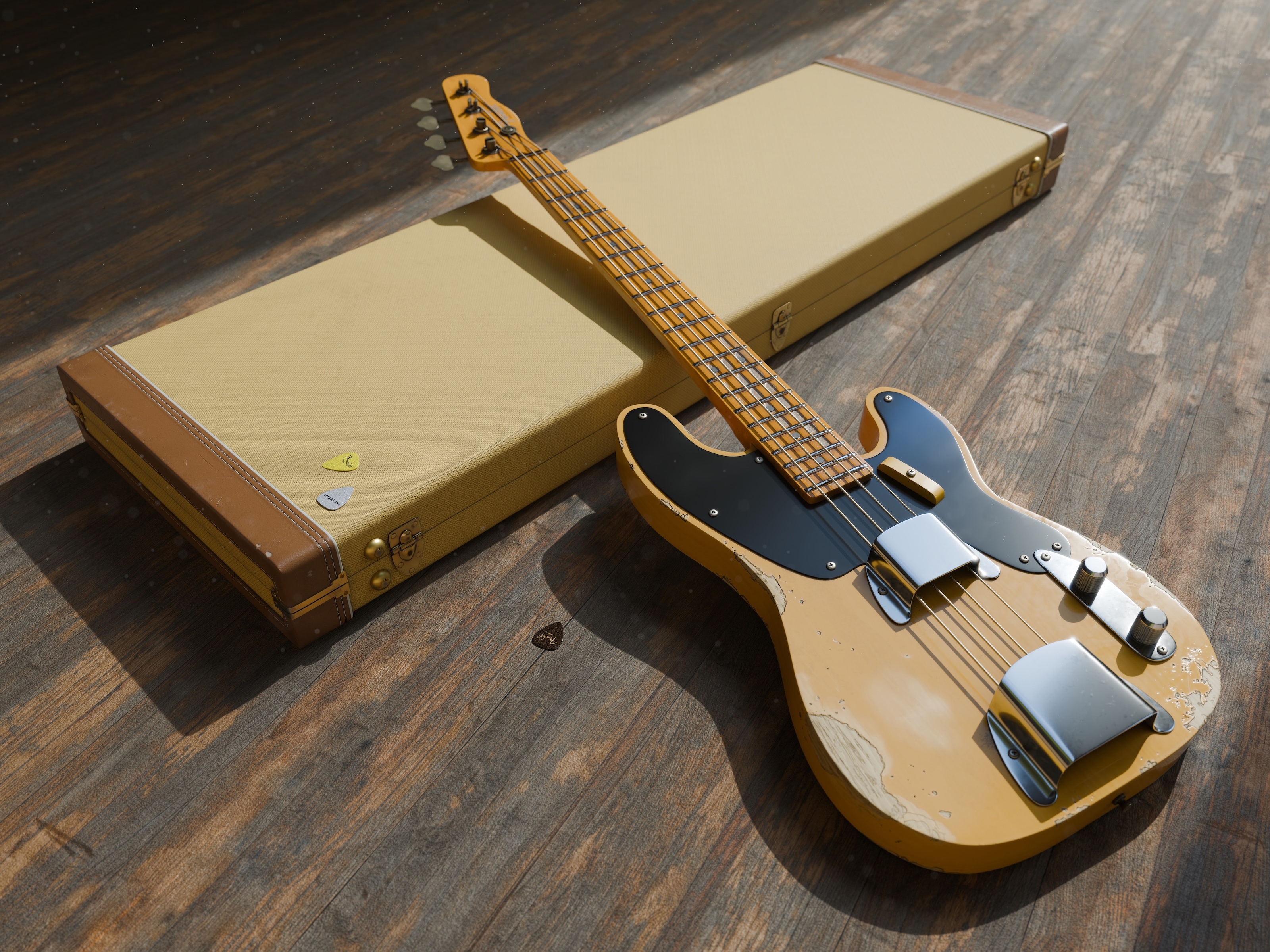 «Fender Precision Bass (1953)» — Изображение №1 — 3D на Dprofile
