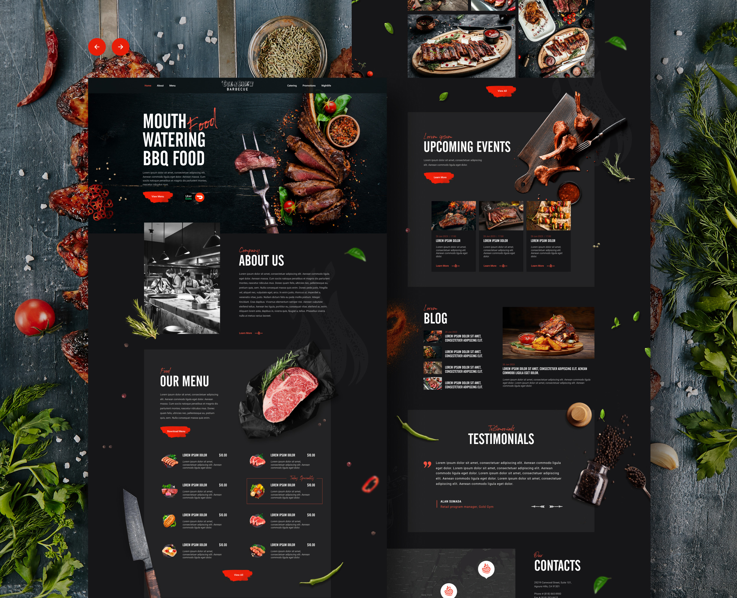 Mouth Watering BBQ Food — Интерфейсы на Dprofile