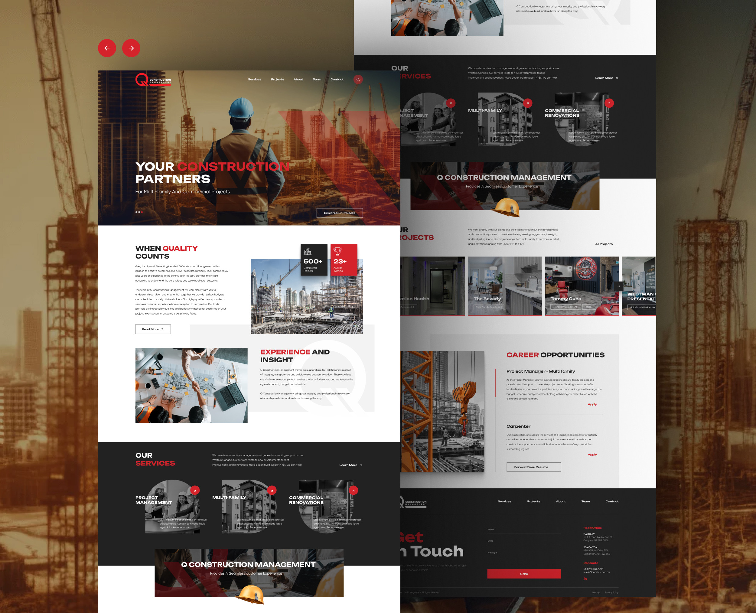 Construction Managment — Интерфейсы на Dprofile