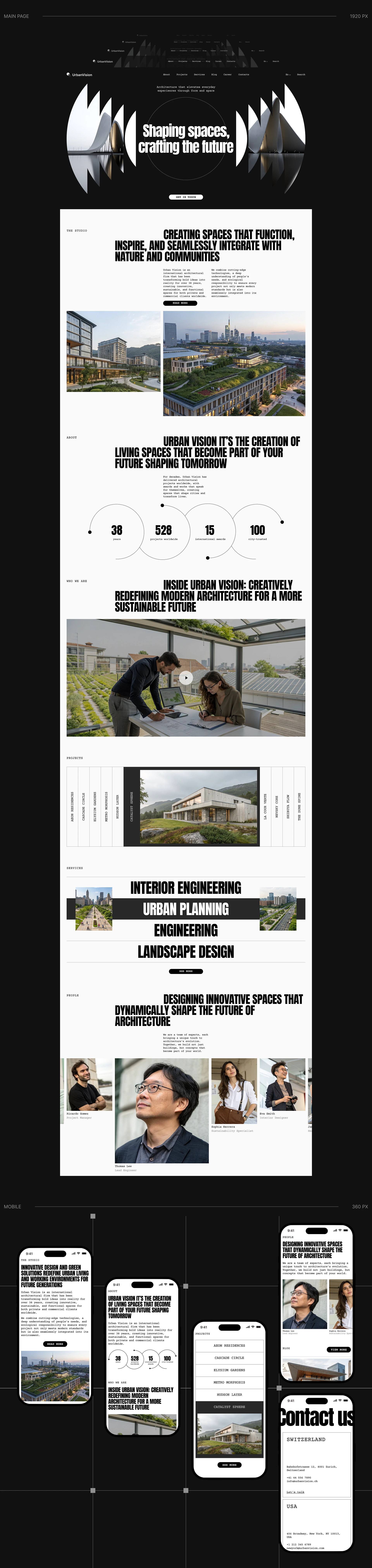 Urban Vision | Corporate Website — Изображение №3 — Интерфейсы на Dprofile