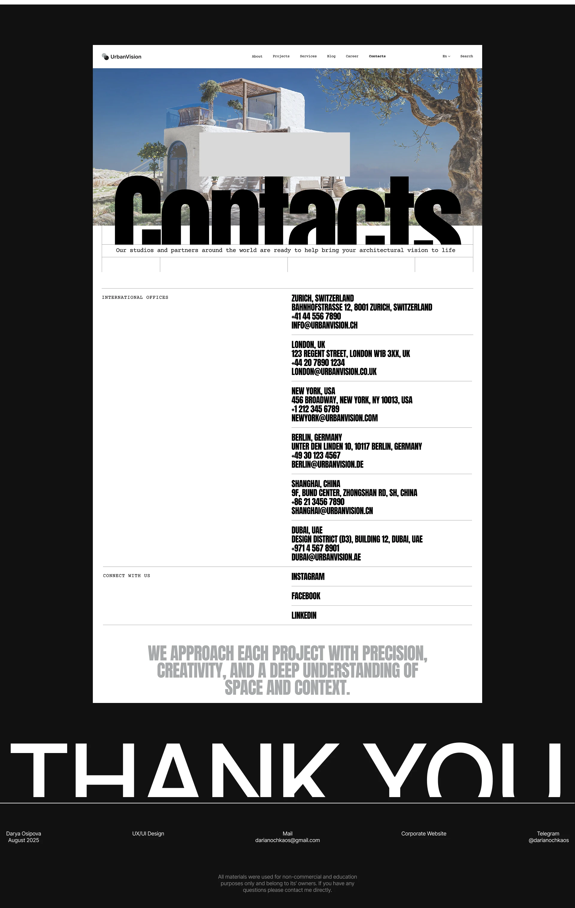 Urban Vision | Corporate Website — Изображение №8 — Интерфейсы на Dprofile