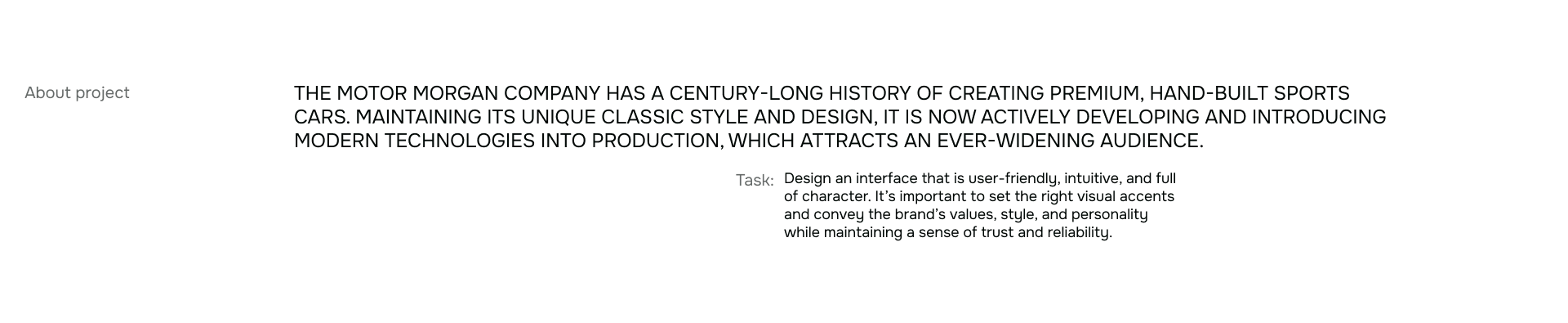 Morgan Motor Car | Corporate website | UX-Ui — Изображение №2 — Интерфейсы, Брендинг на Dprofile