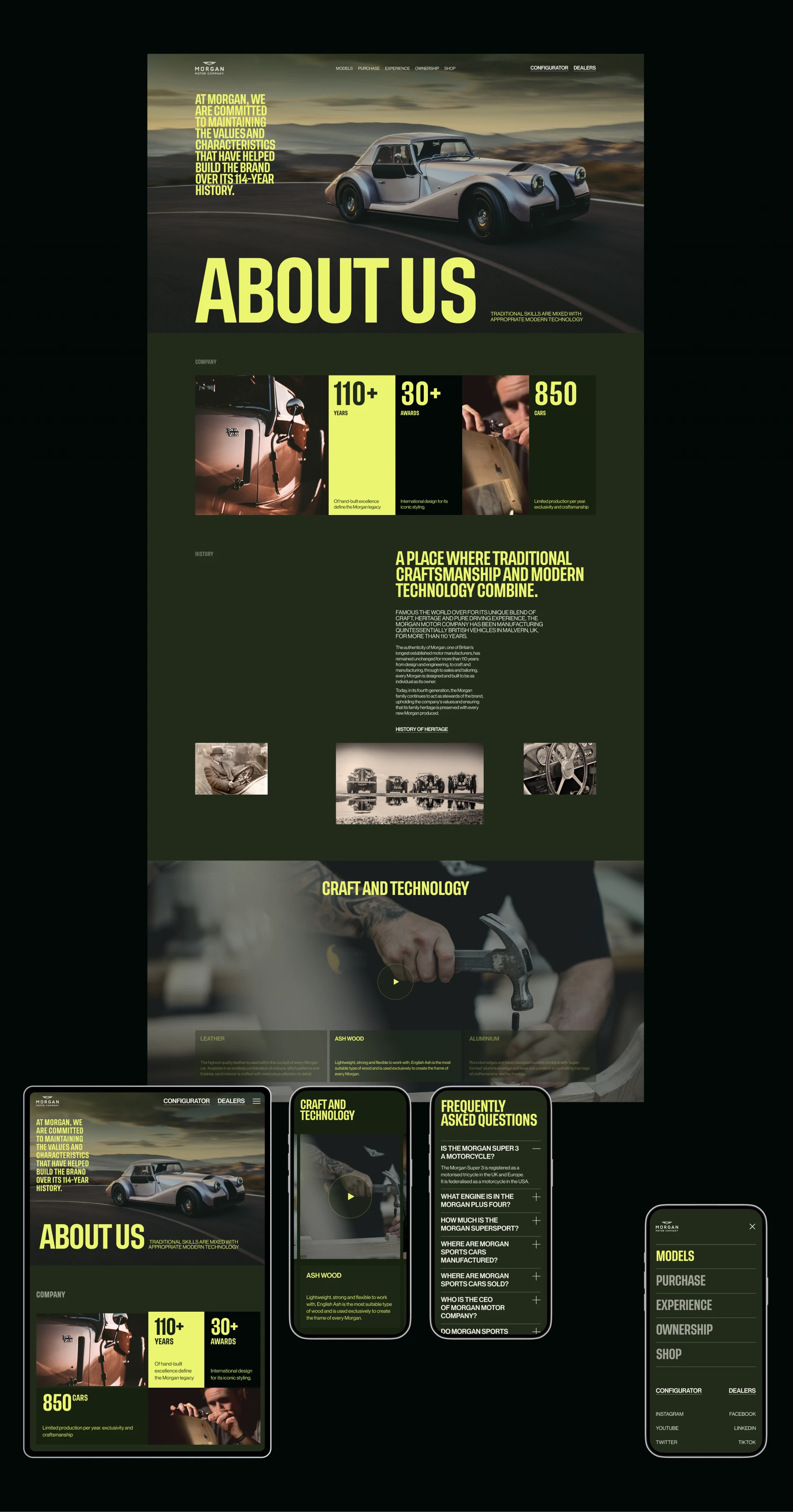 Morgan Motor Car | Corporate website | UX-Ui — Изображение №8 — Интерфейсы, Брендинг на Dprofile