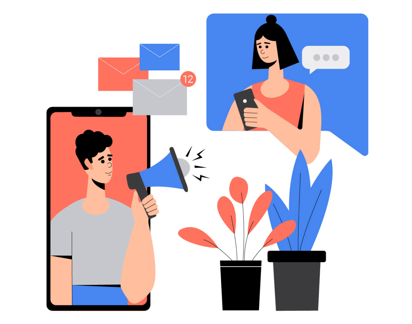Set of flat digital illustrations — Изображение №1 — Иллюстрация, Графика на Dprofile