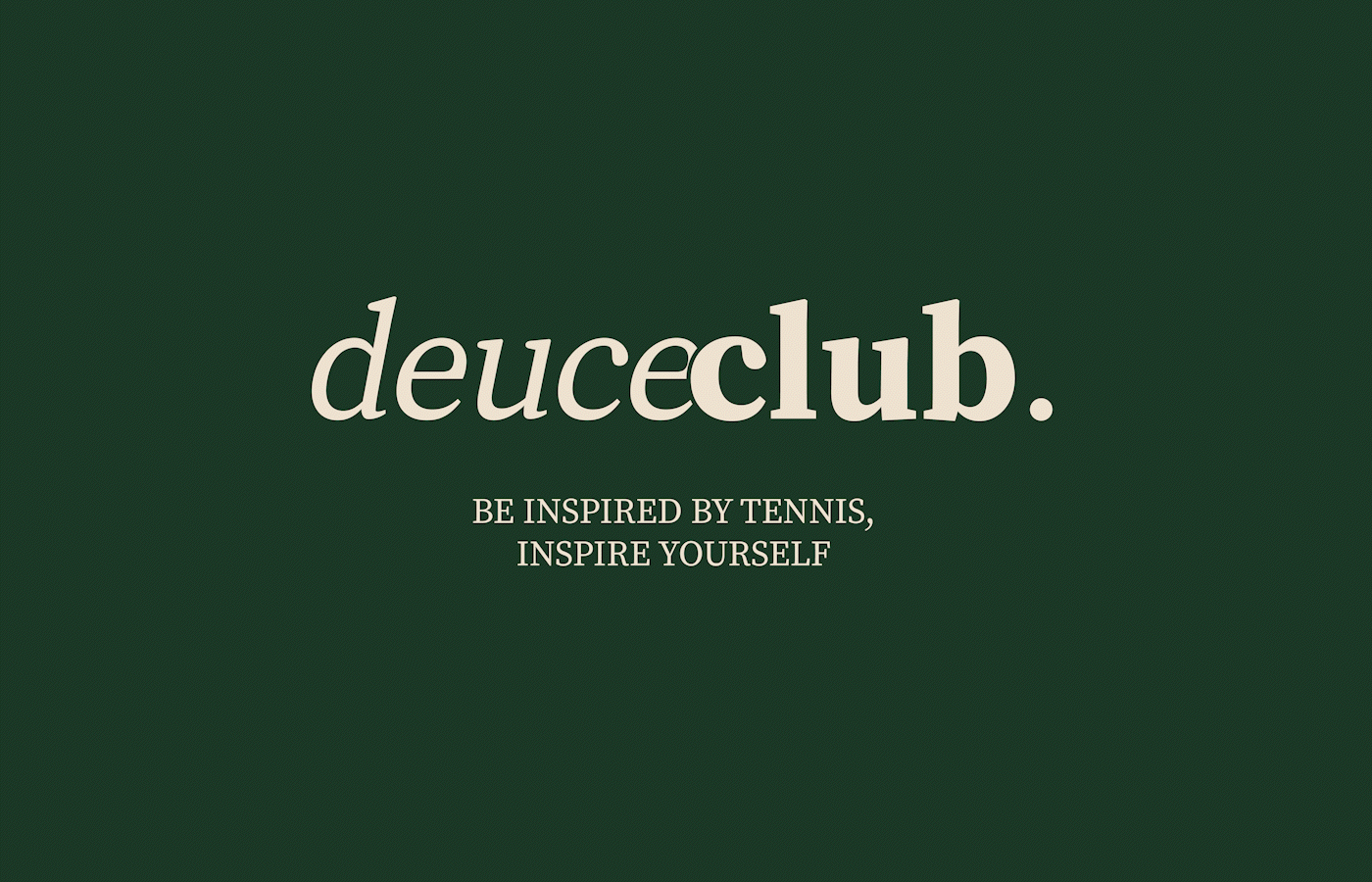 Deuce Club | Теннисный клуб | Брендинг — Изображение №1 — Брендинг, Графика на Dprofile