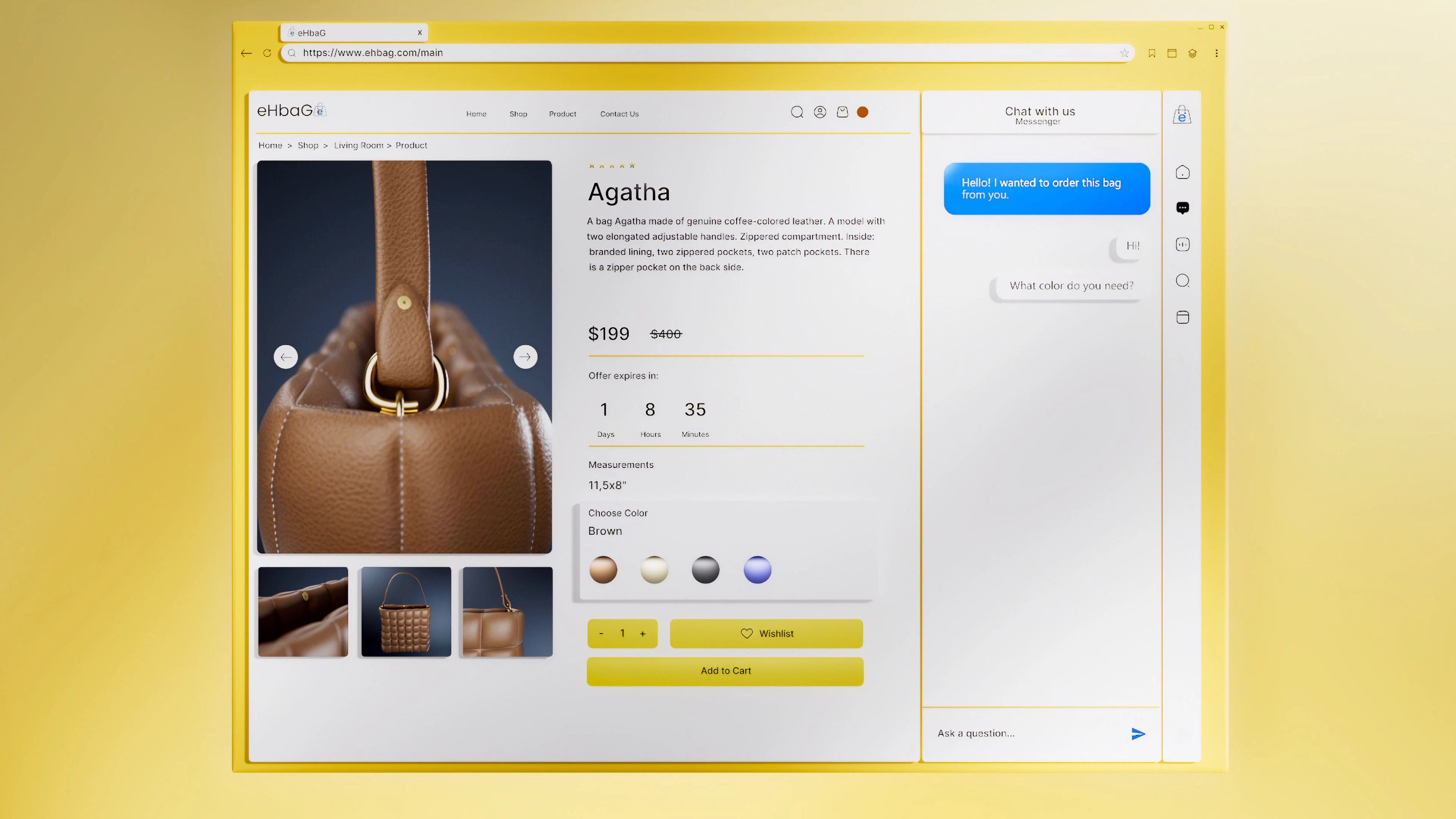 EhBaG / Сайт по производству сумок — Изображение №2 — 3D, Анимация на Dprofile