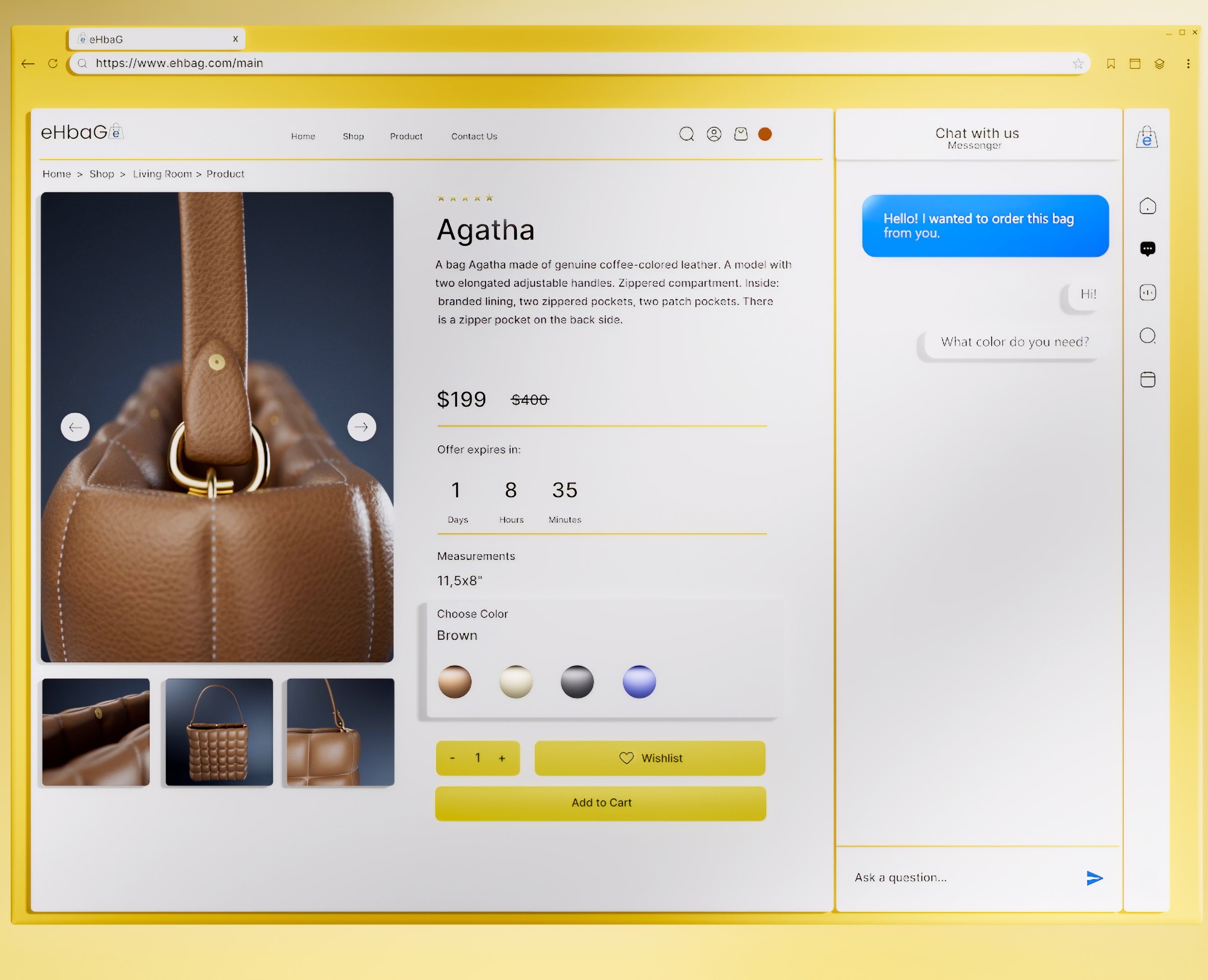 EhBaG / Сайт по производству сумок — 3D, Анимация на Dprofile