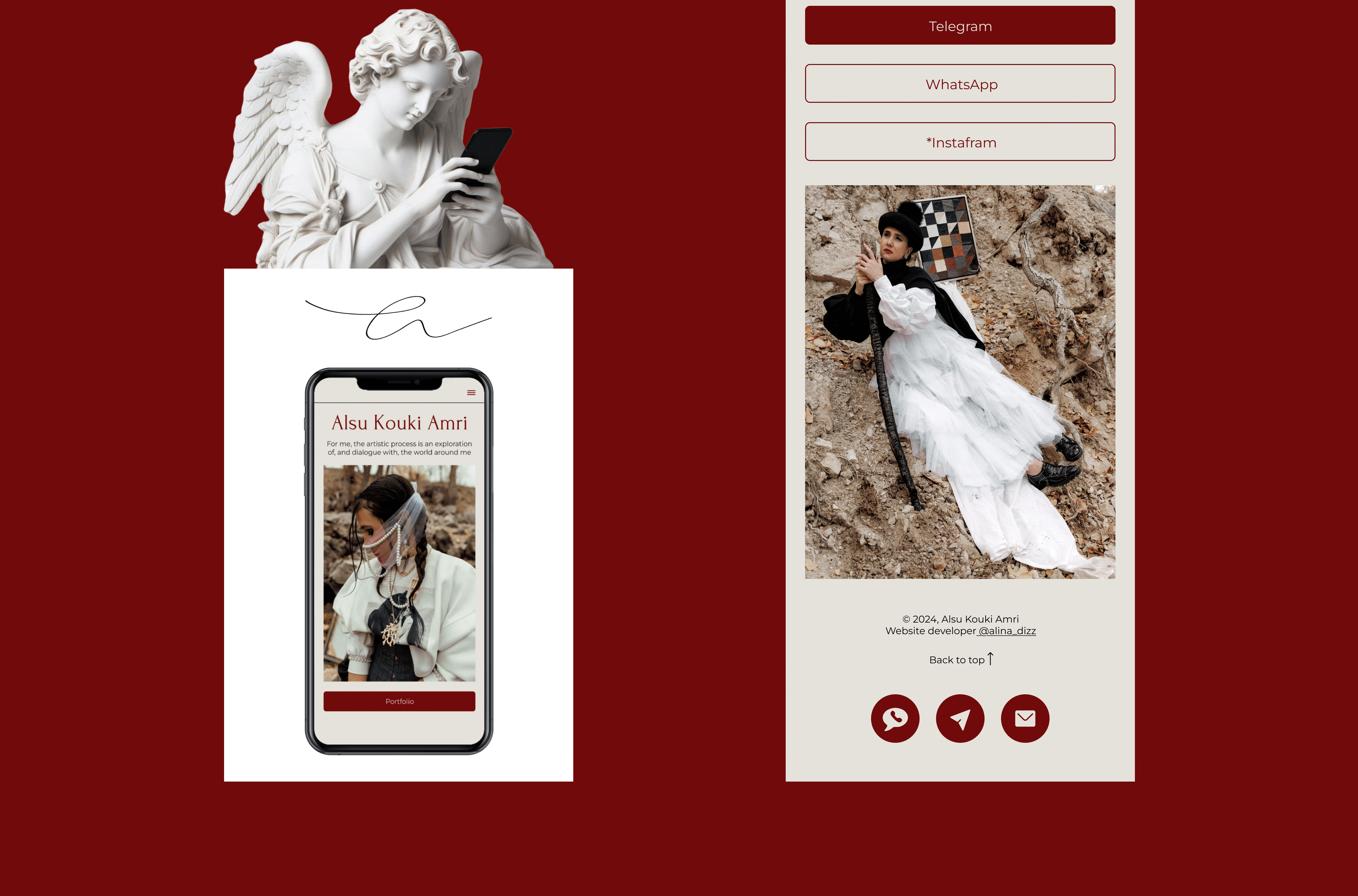 Website design for an artist | UI/UX design — Изображение №8 — Интерфейсы на Dprofile
