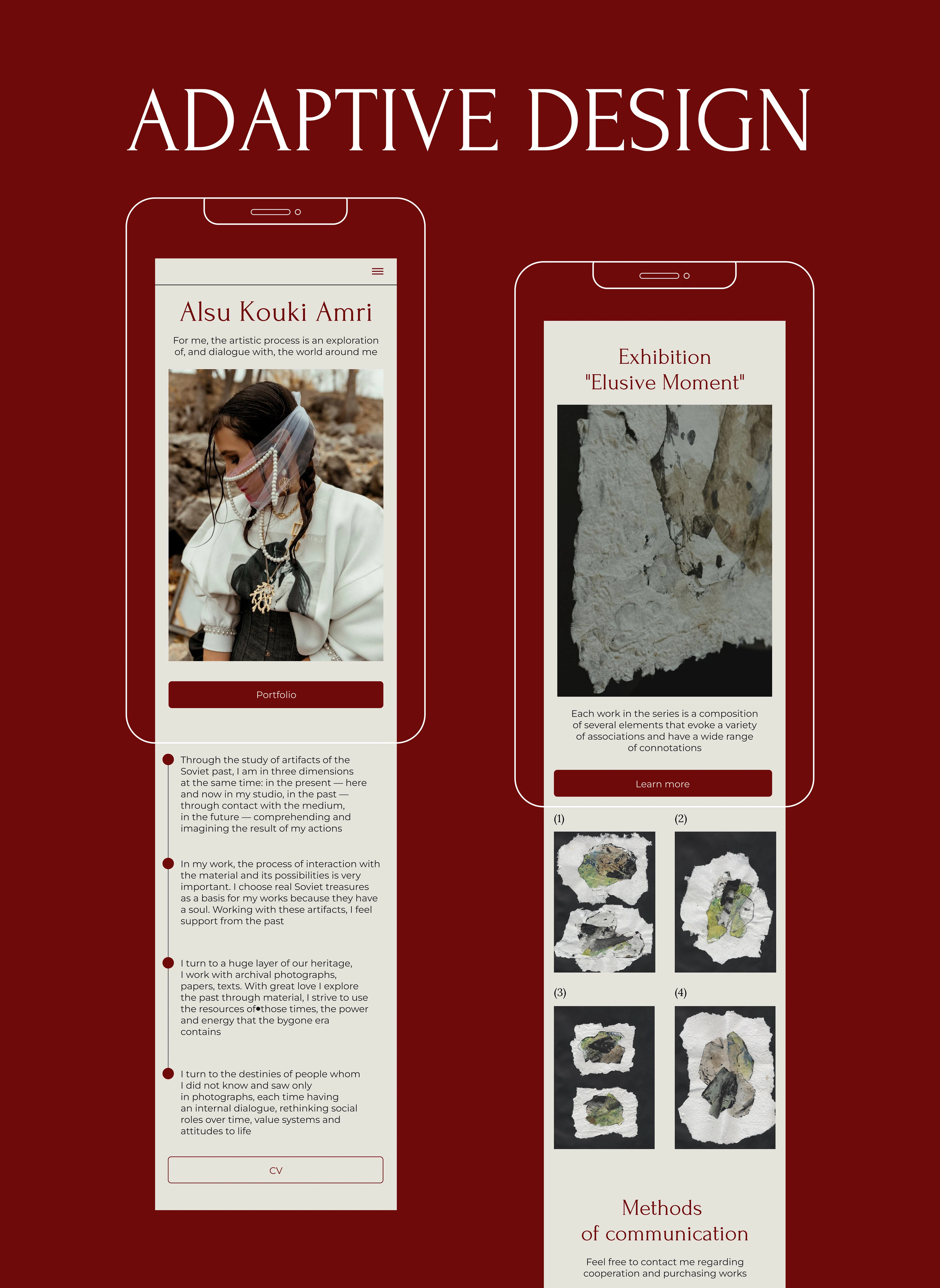 Website design for an artist | UI/UX design — Изображение №7 — Интерфейсы на Dprofile