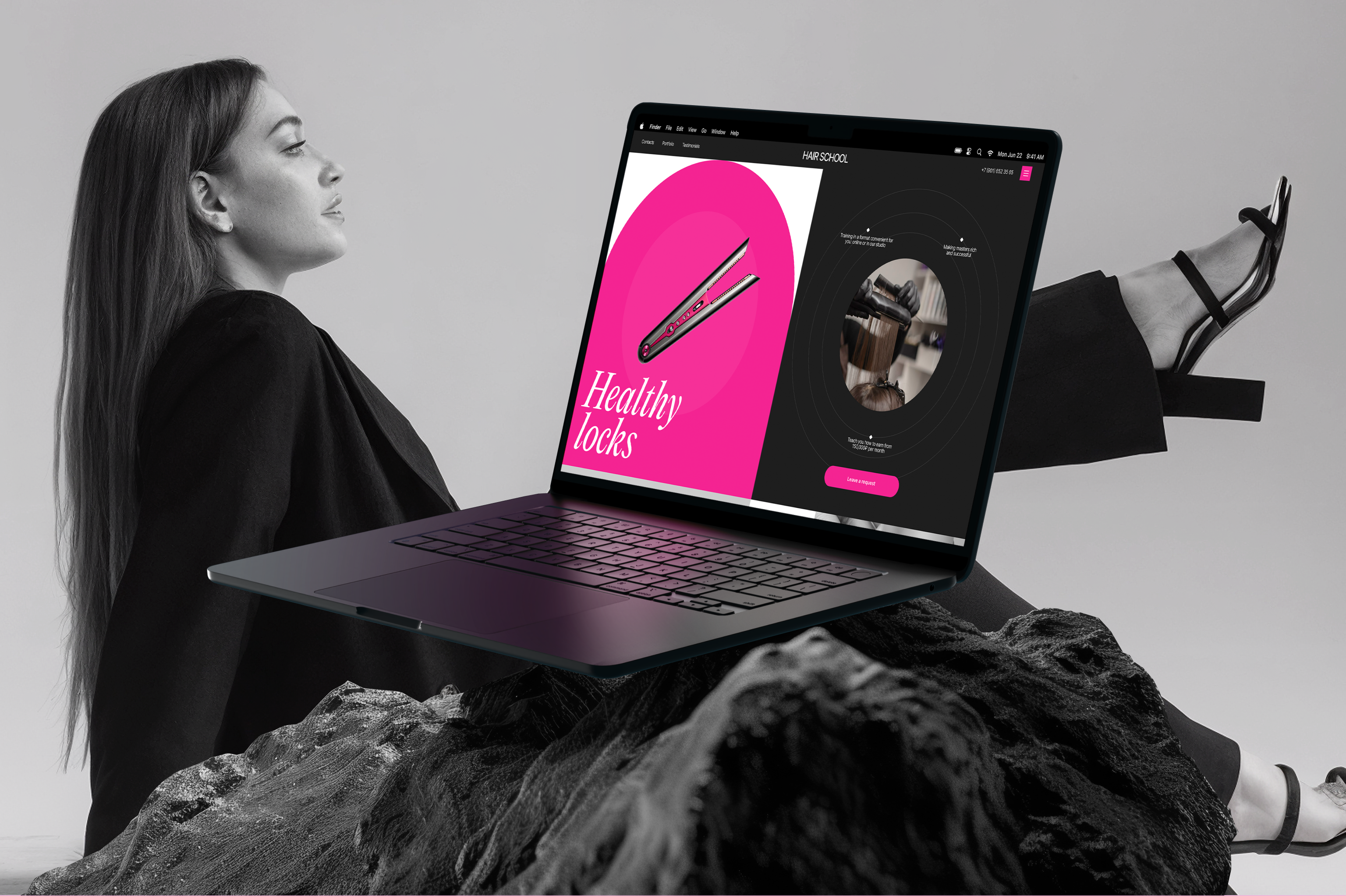 HAIR SCHOOL | Corporate website — Изображение №3 — Интерфейсы, Анимация на Dprofile