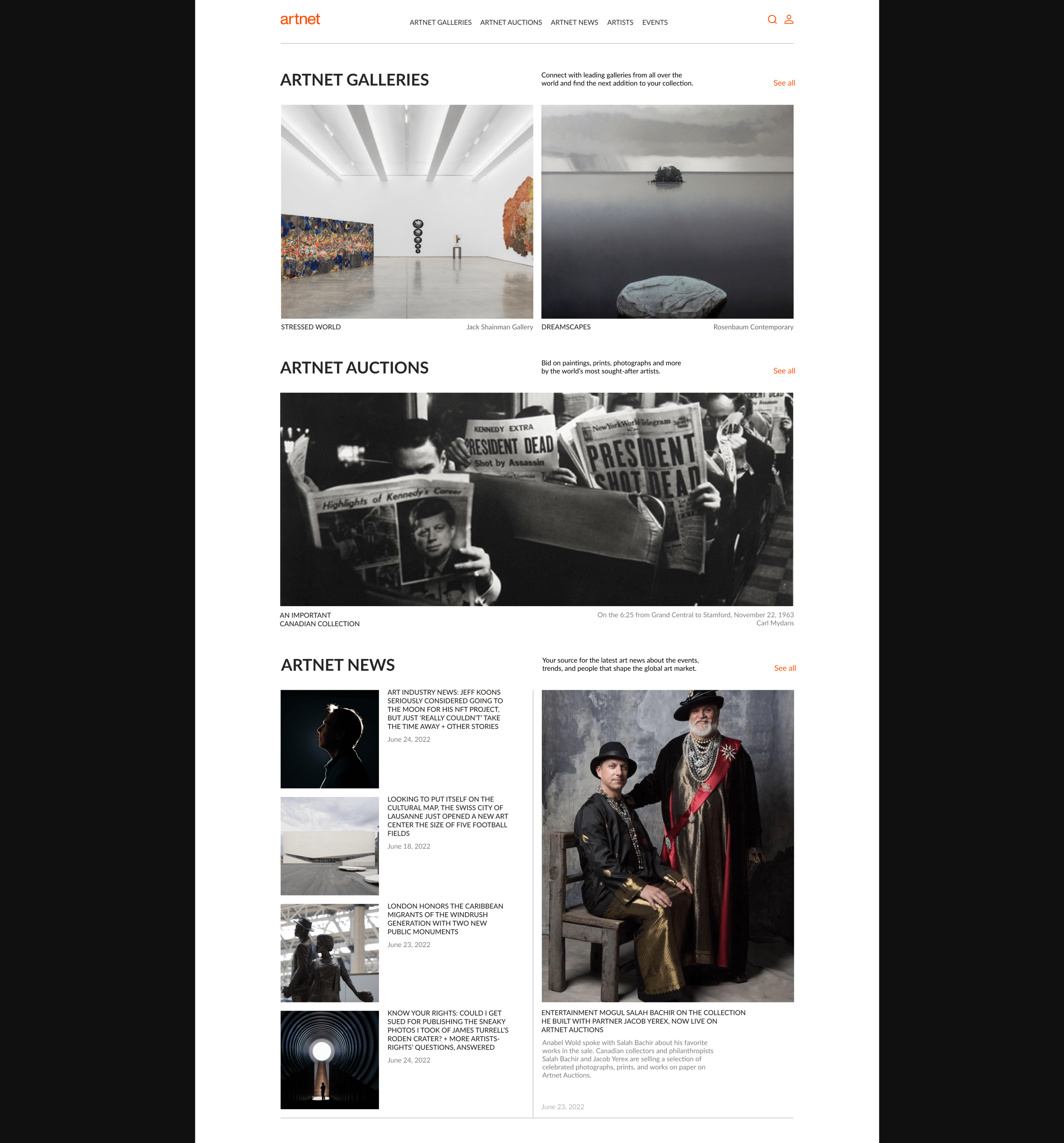Artnet redesign concept — Изображение №4 — Интерфейсы на Dprofile