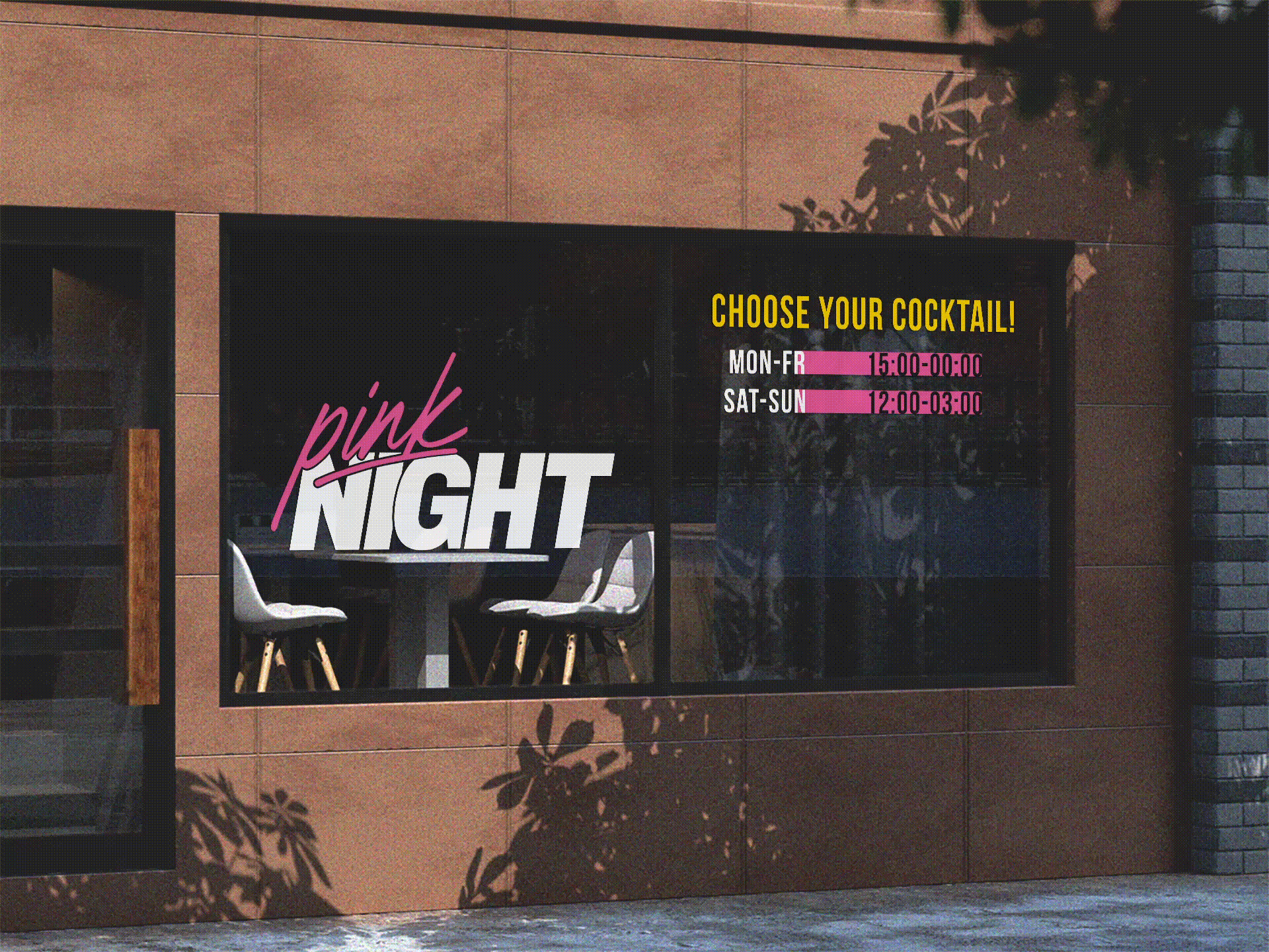 Pink Night cocktail bar — Изображение №1 — Брендинг на Dprofile