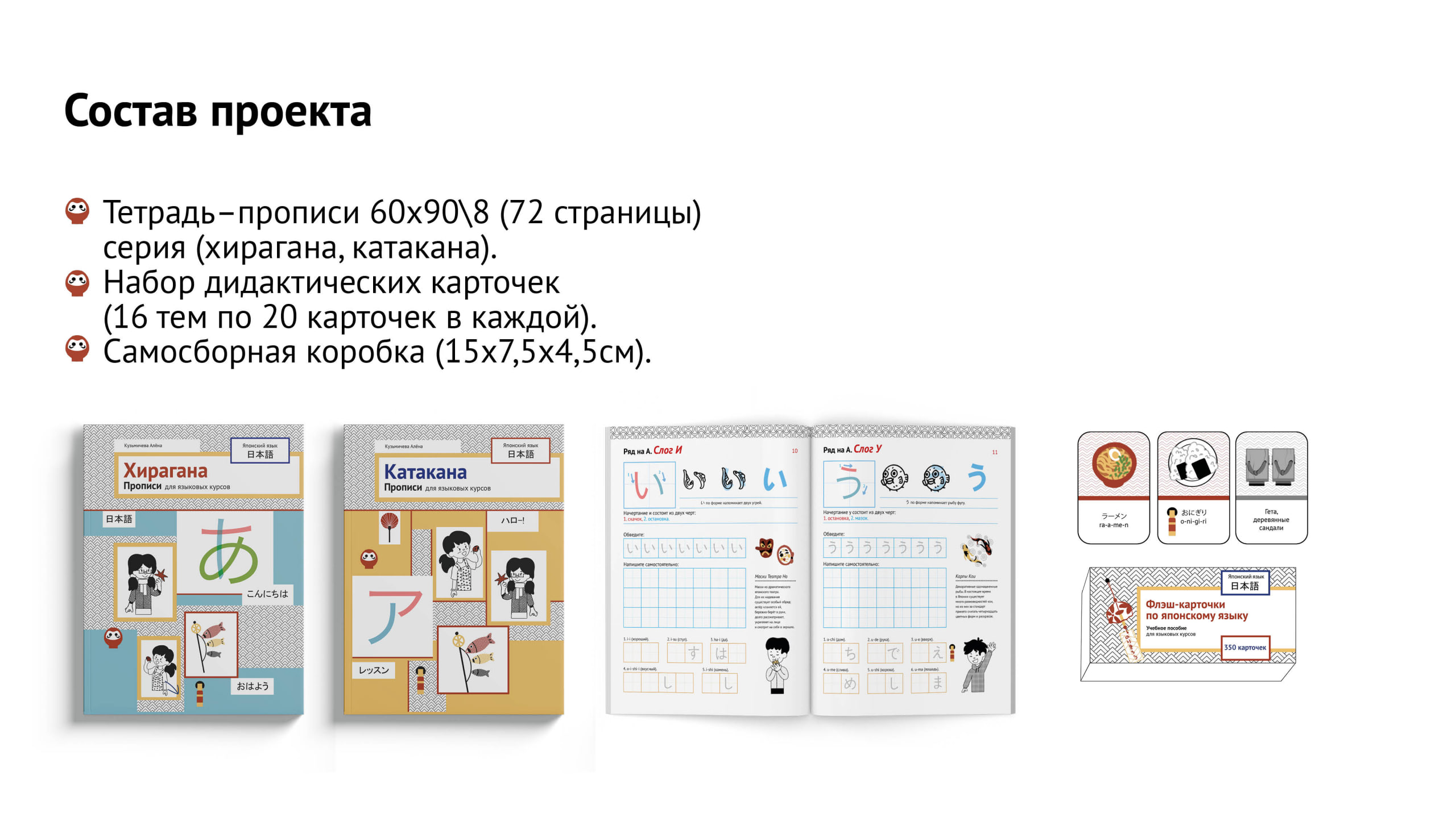 Прописи и комплект карточек для изучающих японский язык — Изображение №1 — Иллюстрация на Dprofile