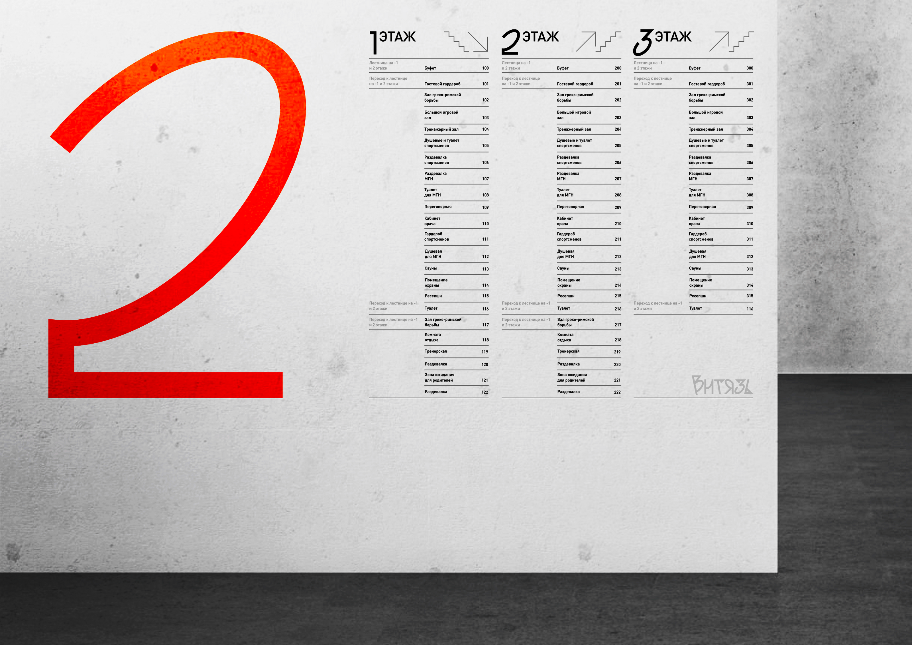 Навигация и айдентика для спортшколы «Витязь» — Изображение №5 — Брендинг, Графика на Dprofile