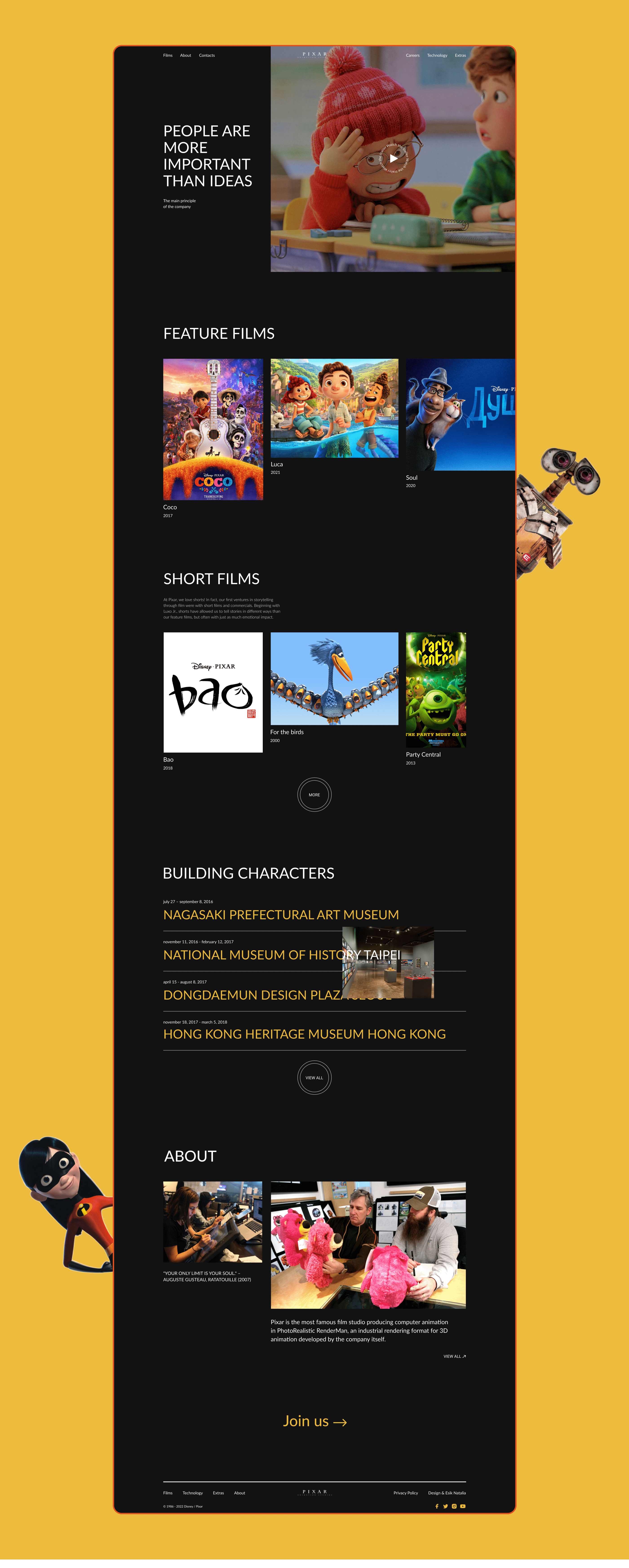 Redesign Pixar — Изображение №3 — Интерфейсы на Dprofile