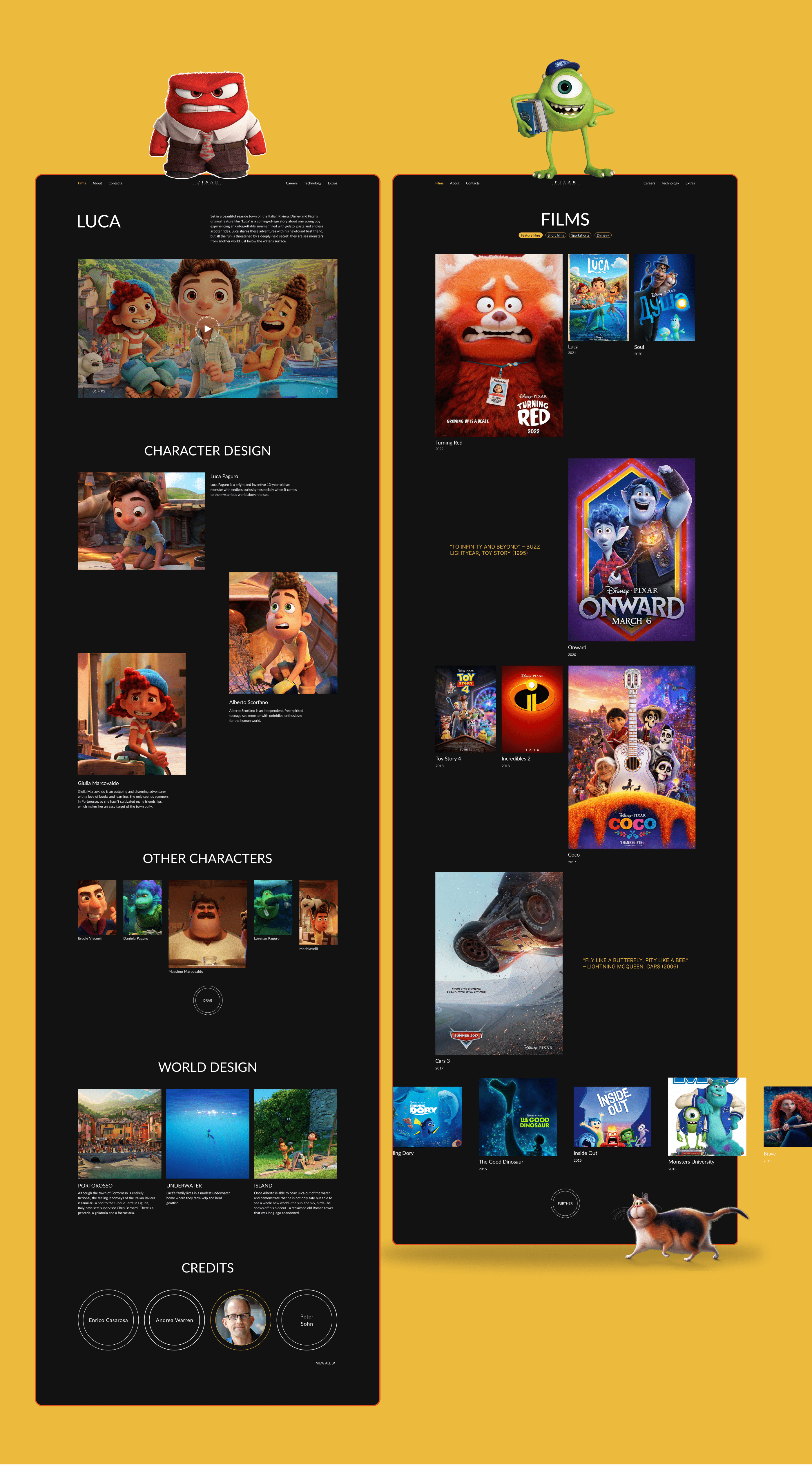 Redesign Pixar — Изображение №5 — Интерфейсы на Dprofile