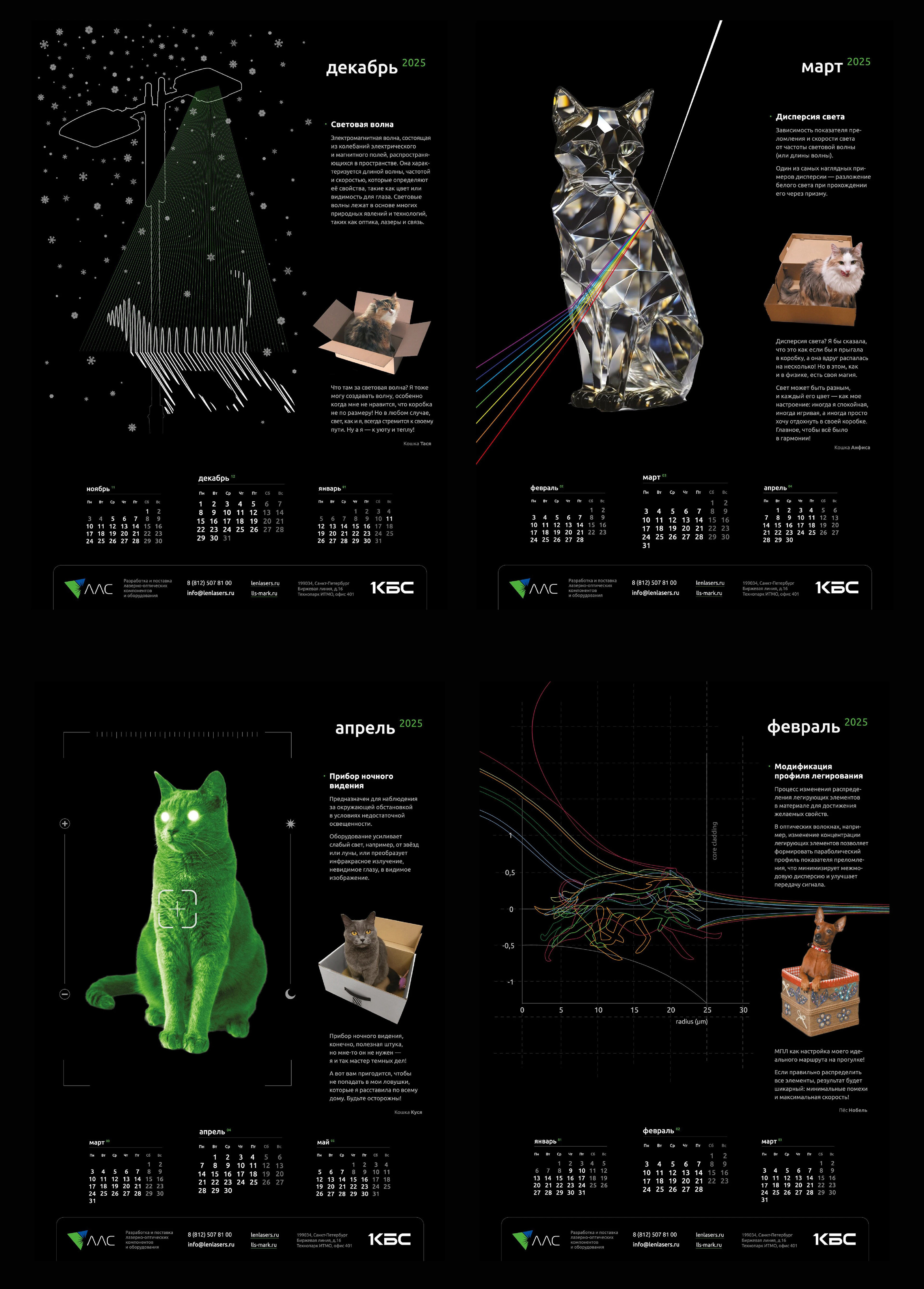Календарь 2025, LLS. Schrodinger's cat — Изображение №6 — Брендинг, Графика на Dprofile