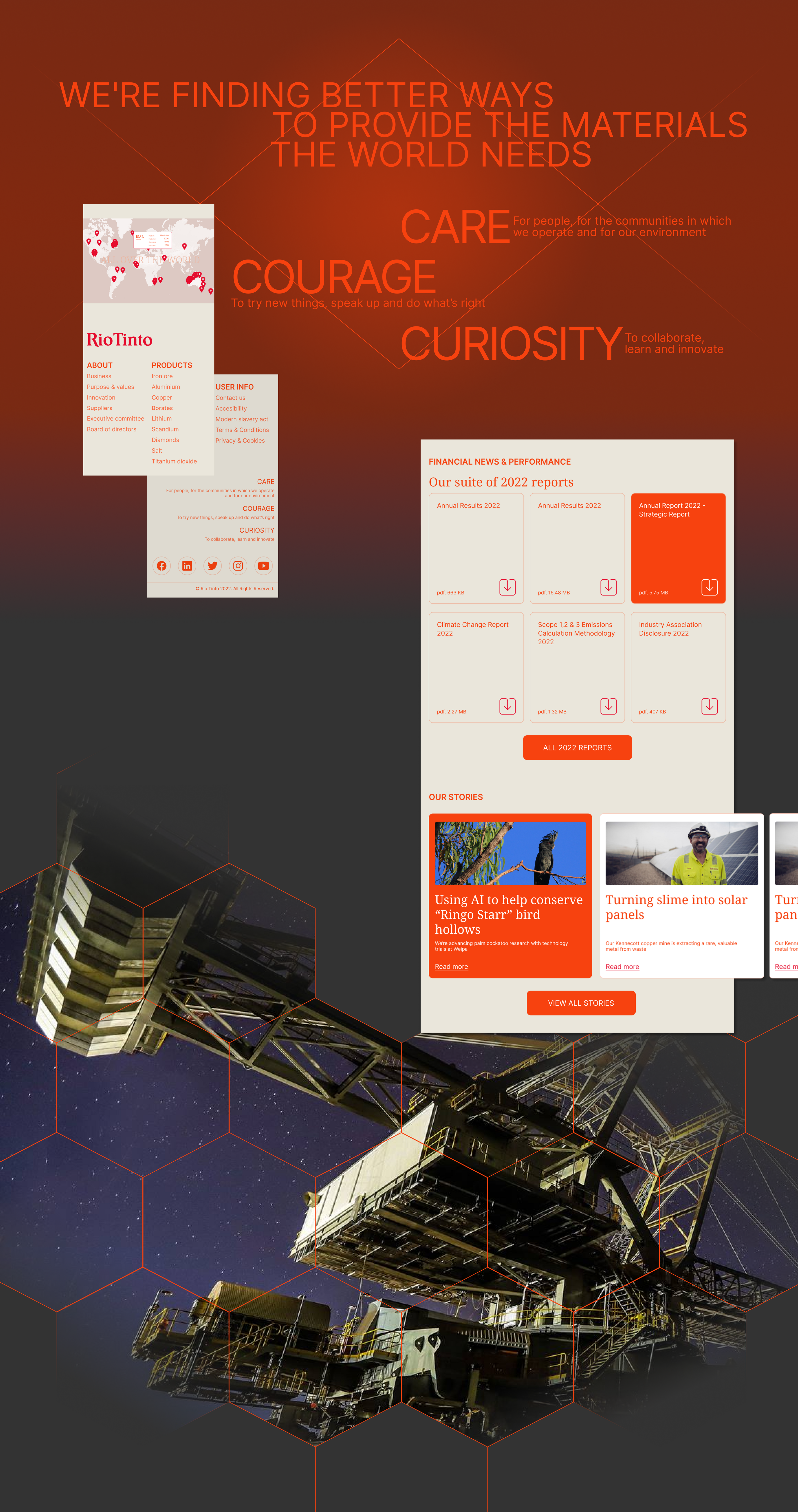 Rio Tinto | Corporate Redesign — Изображение №2 — Интерфейсы, Брендинг на Dprofile