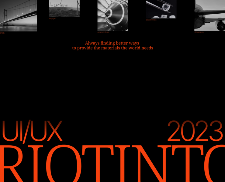 Rio Tinto | Corporate Redesign — Интерфейсы, Брендинг на Dprofile